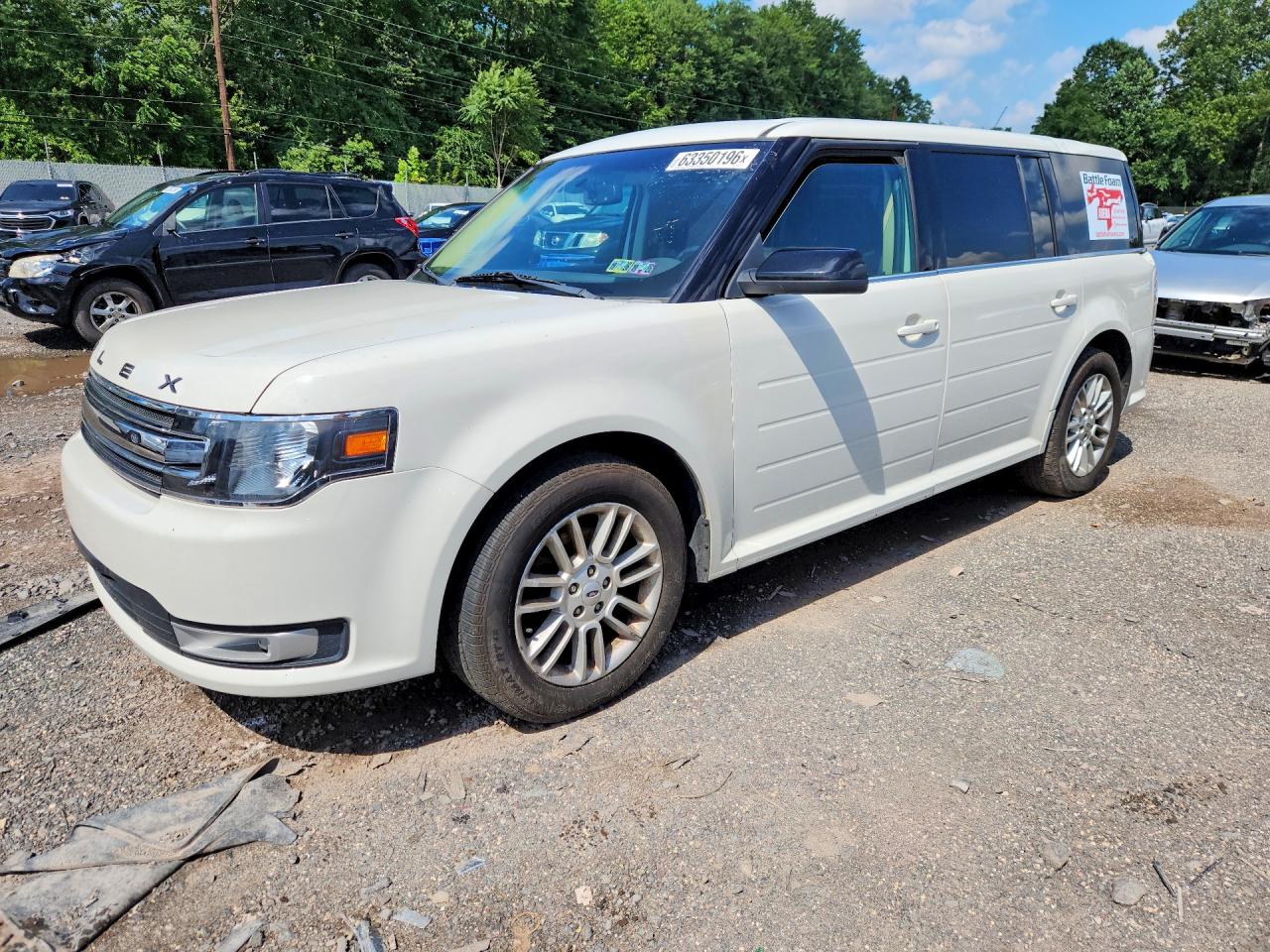 2013 Ford Flex Sel White vin: 2FMGK5C85DBD03542