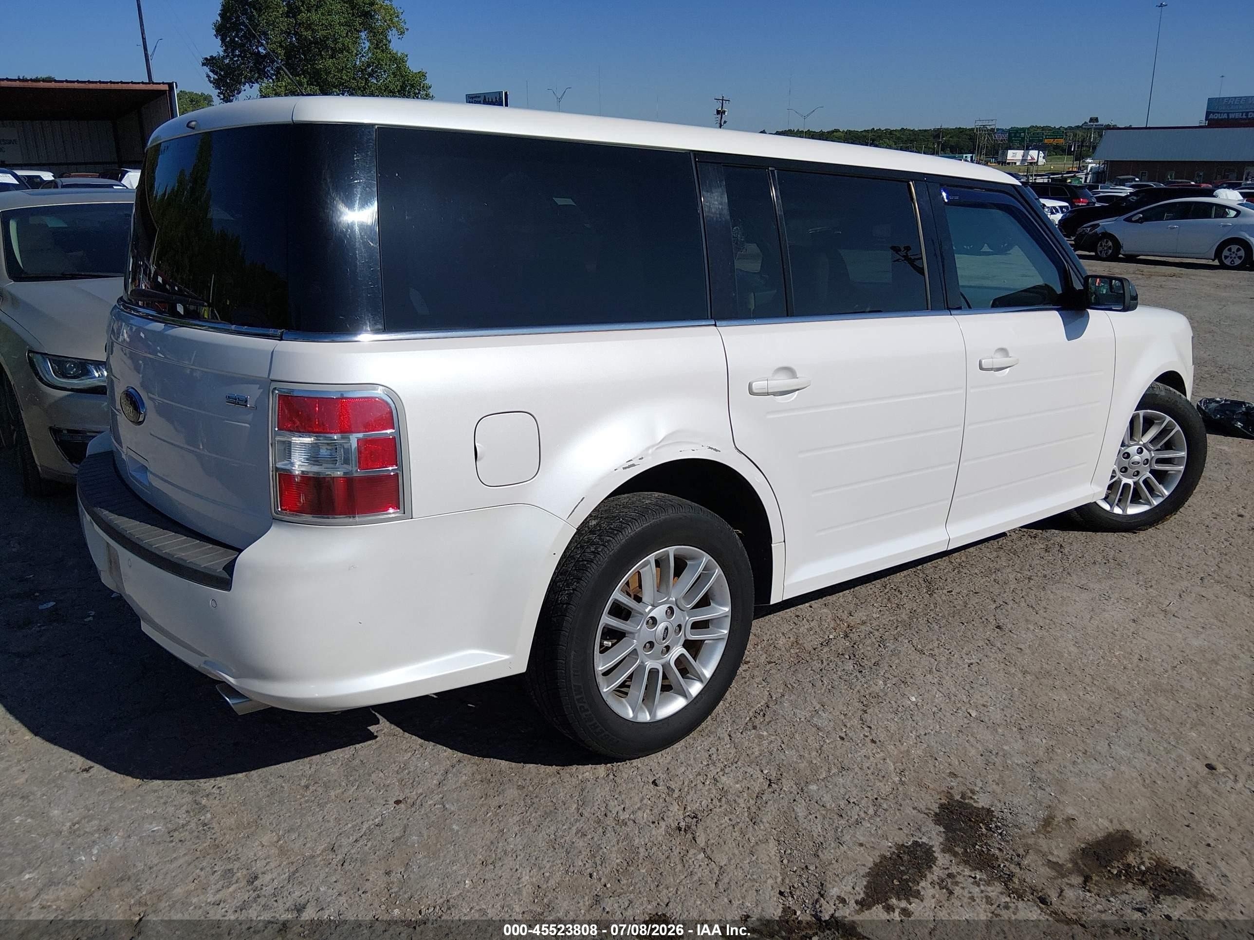 2013 Ford Flex Sel White vin: 2FMGK5C85DBD16288