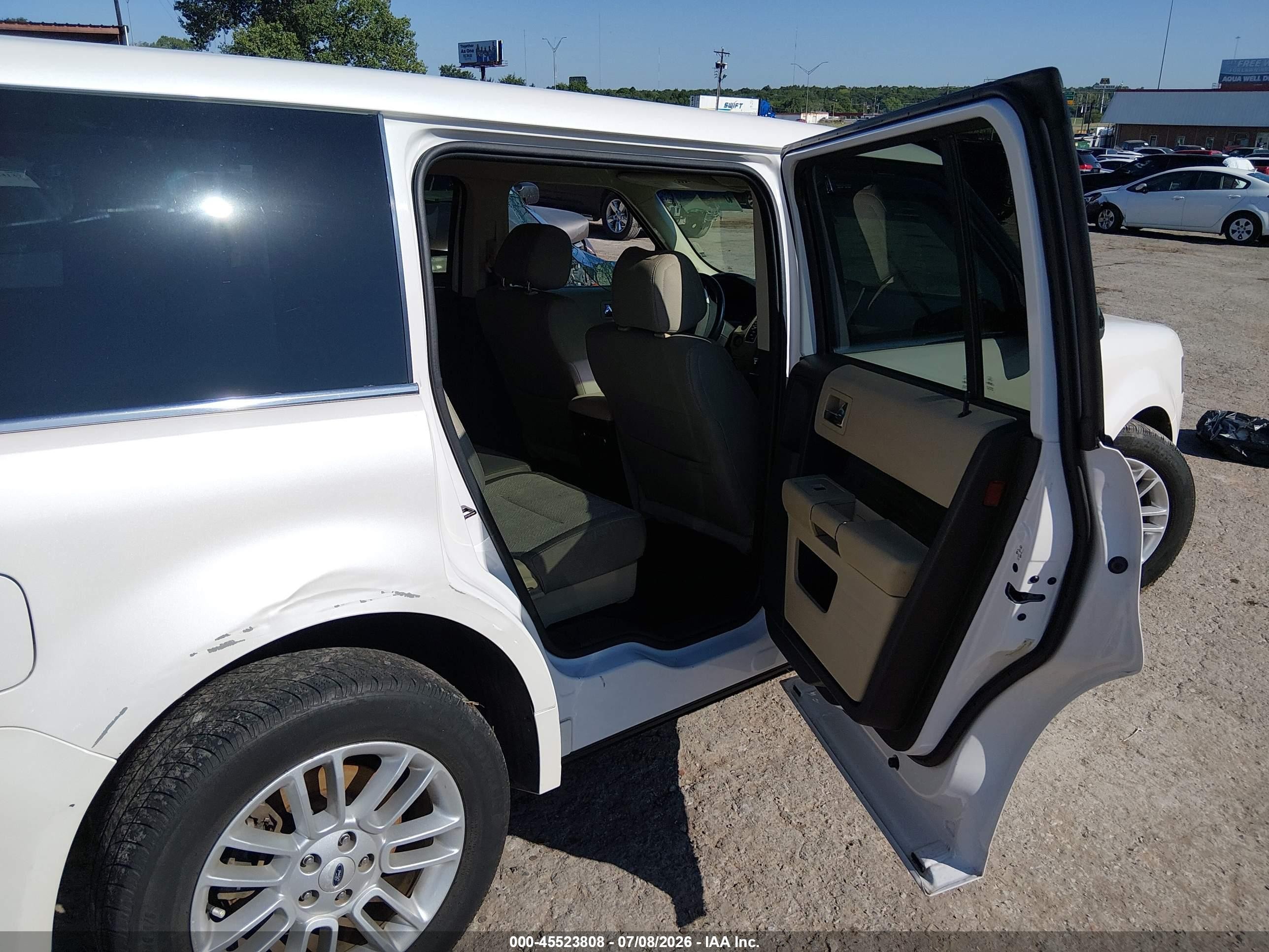 2013 Ford Flex Sel White vin: 2FMGK5C85DBD16288