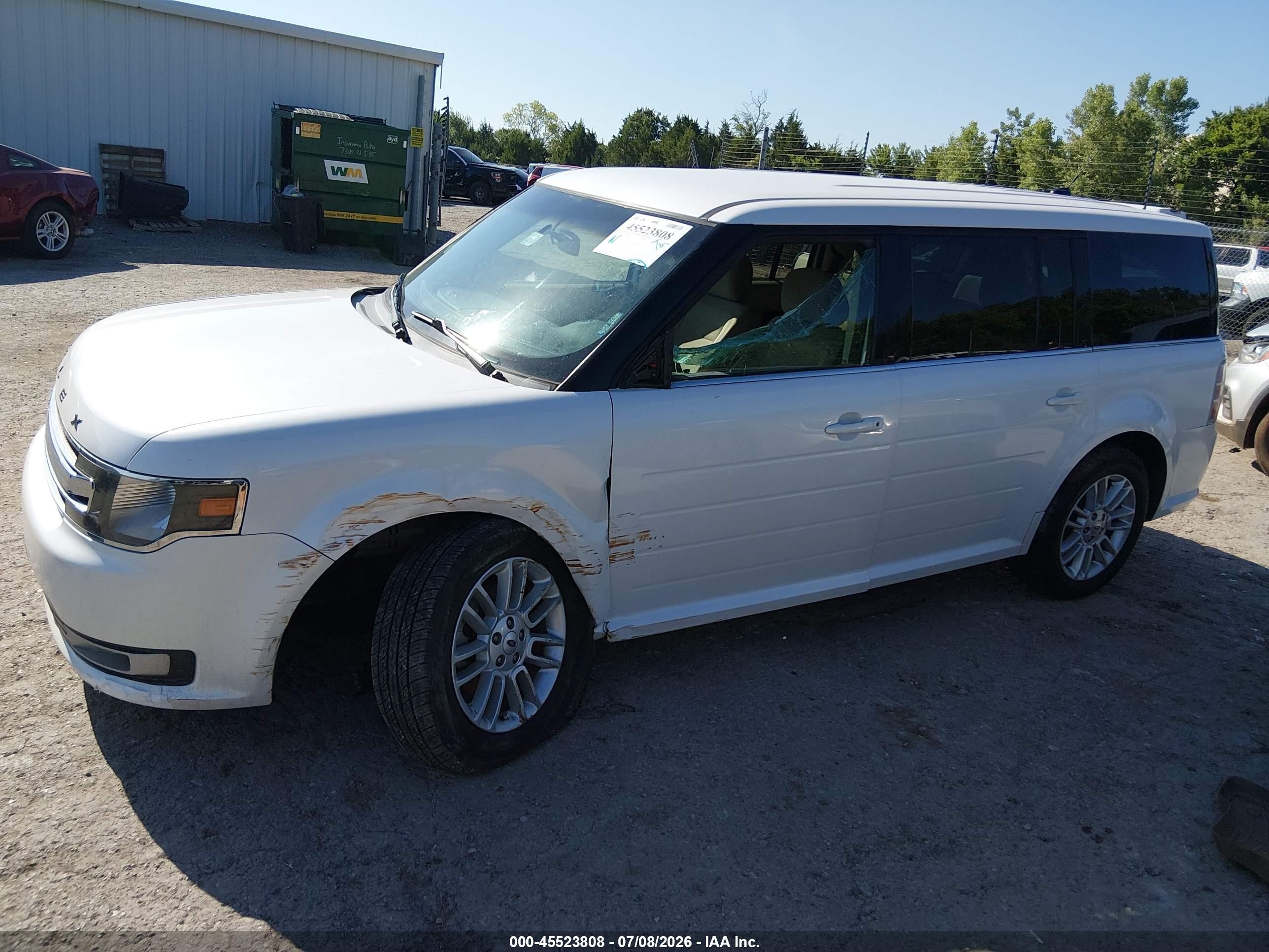 2013 Ford Flex Sel White vin: 2FMGK5C85DBD16288