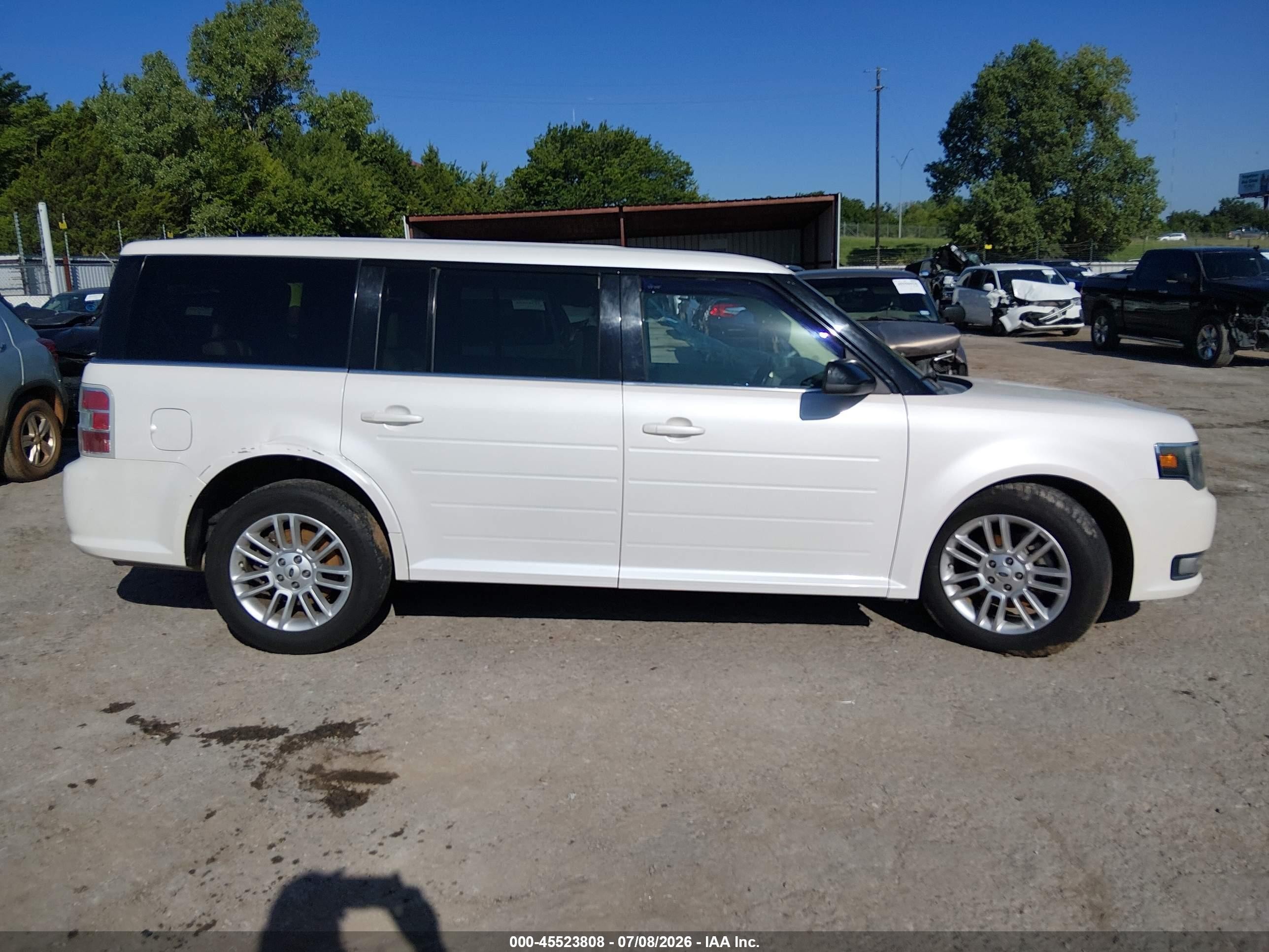 2013 Ford Flex Sel White vin: 2FMGK5C85DBD16288