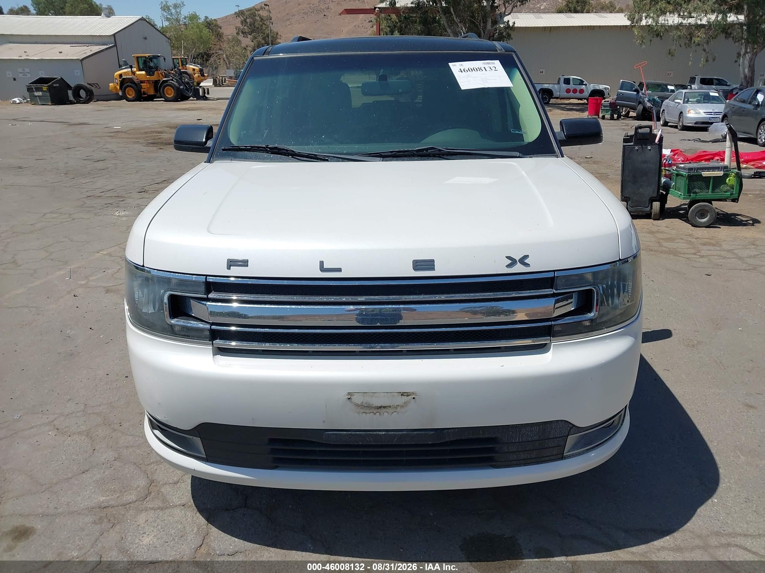 2014 Ford Flex Sel White vin: 2FMGK5C85EBD24974
