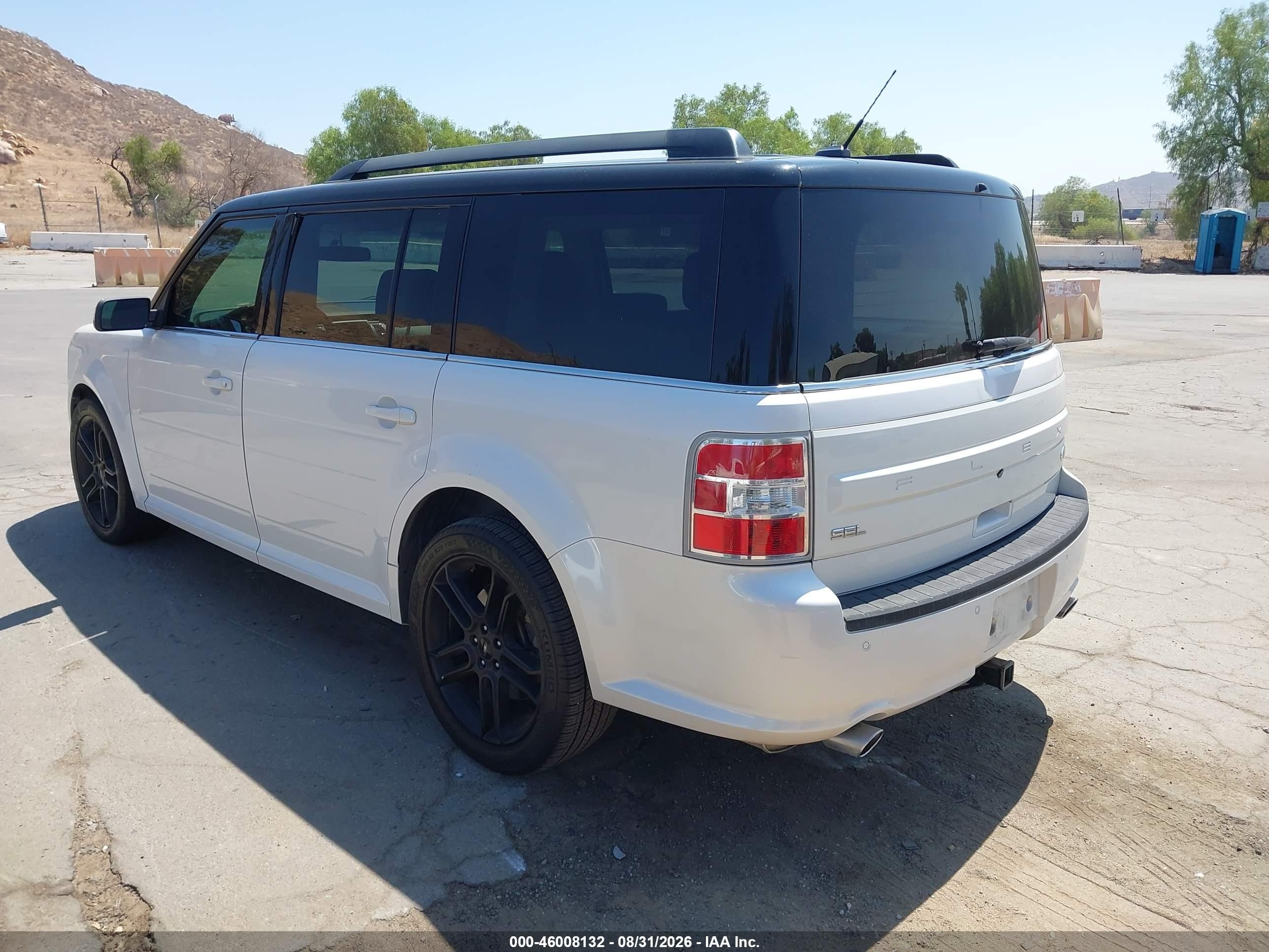 2014 Ford Flex Sel White vin: 2FMGK5C85EBD24974