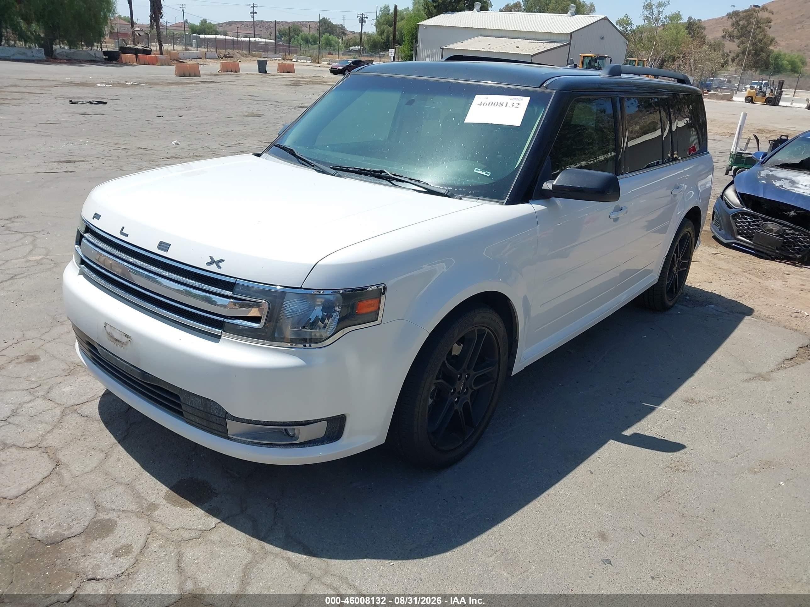 2014 Ford Flex Sel White vin: 2FMGK5C85EBD24974
