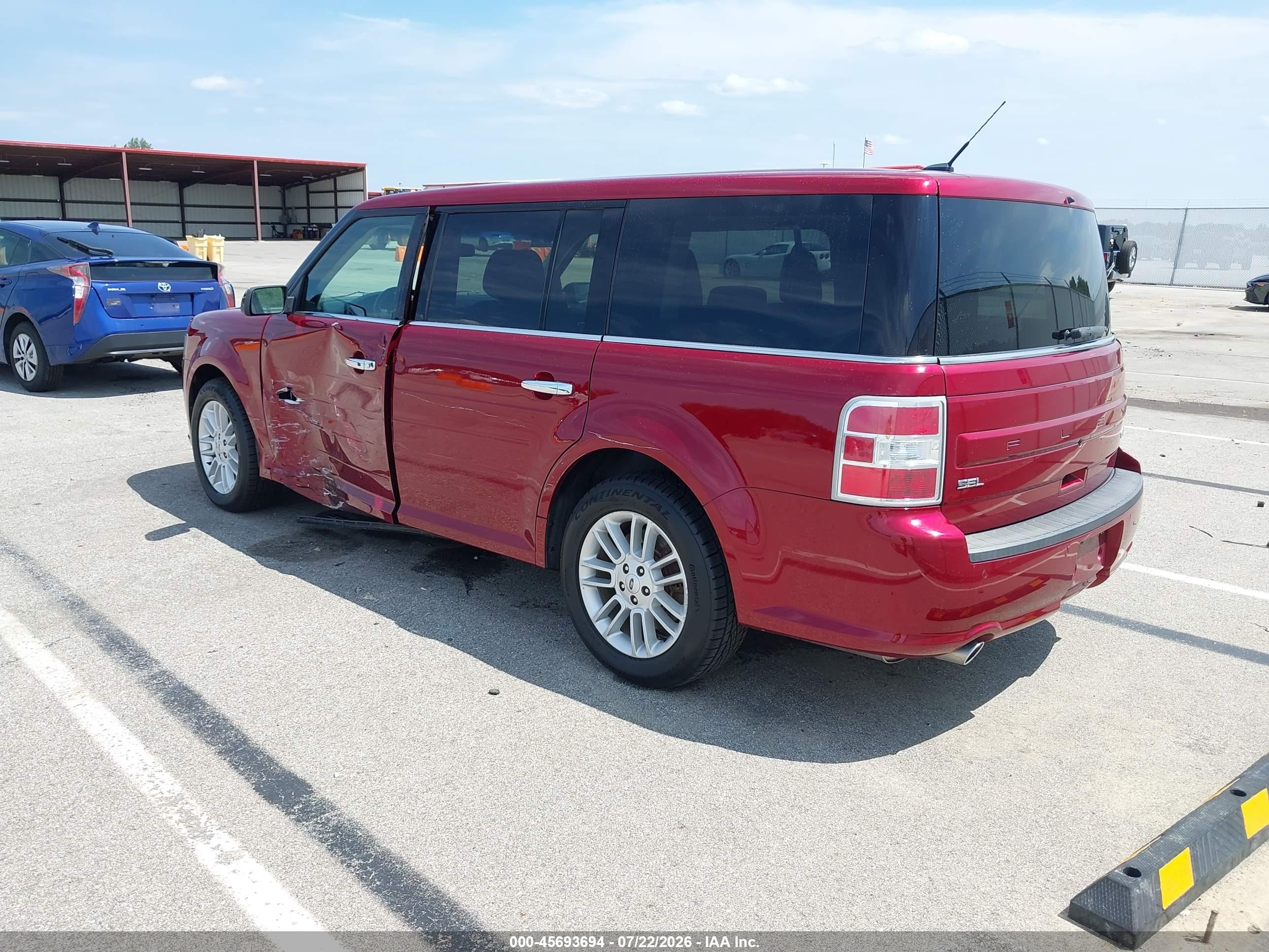 2015 Ford Flex Sel Red vin: 2FMGK5C85FBA03454
