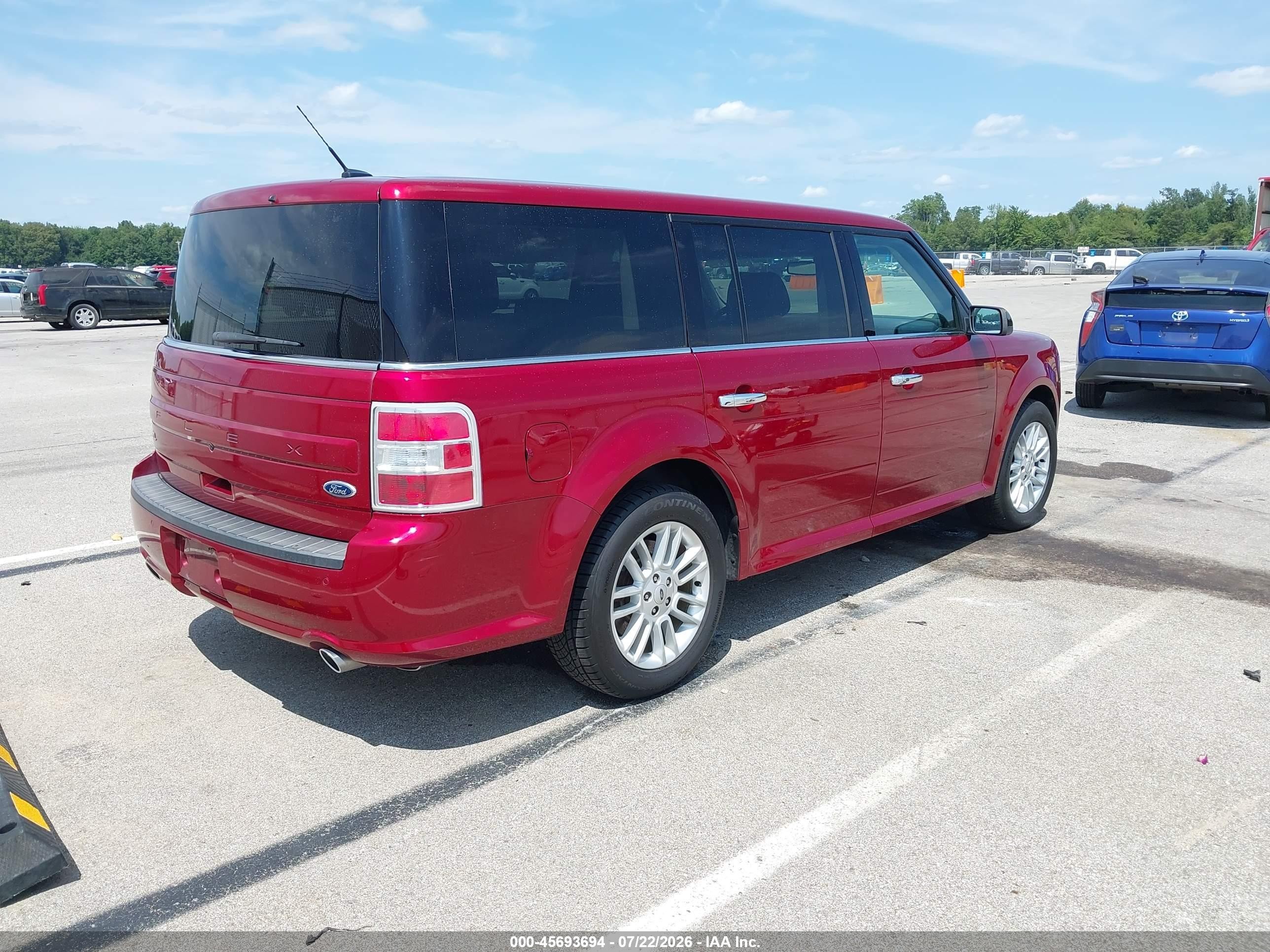 2015 Ford Flex Sel Red vin: 2FMGK5C85FBA03454