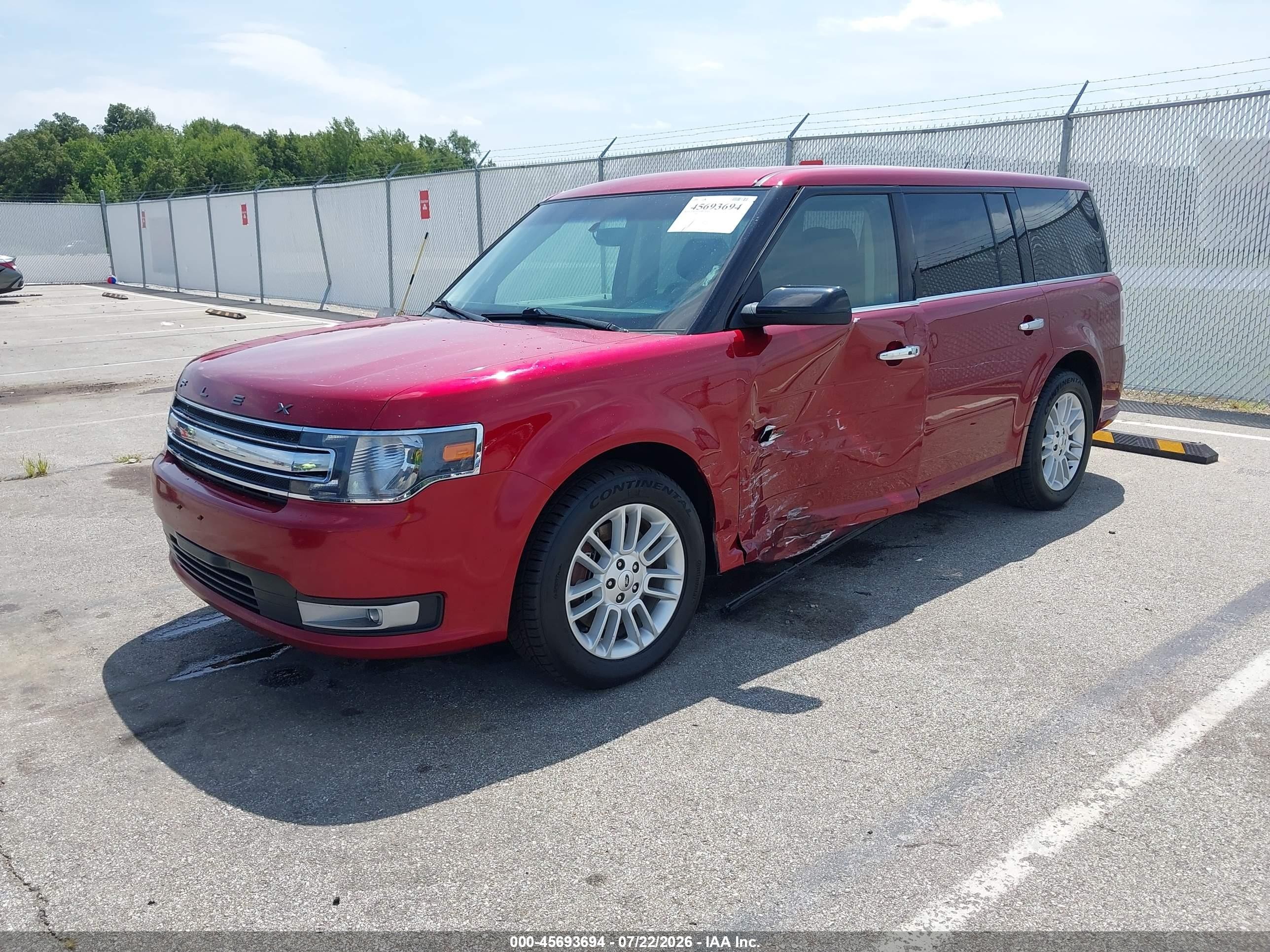 2015 Ford Flex Sel Red vin: 2FMGK5C85FBA03454