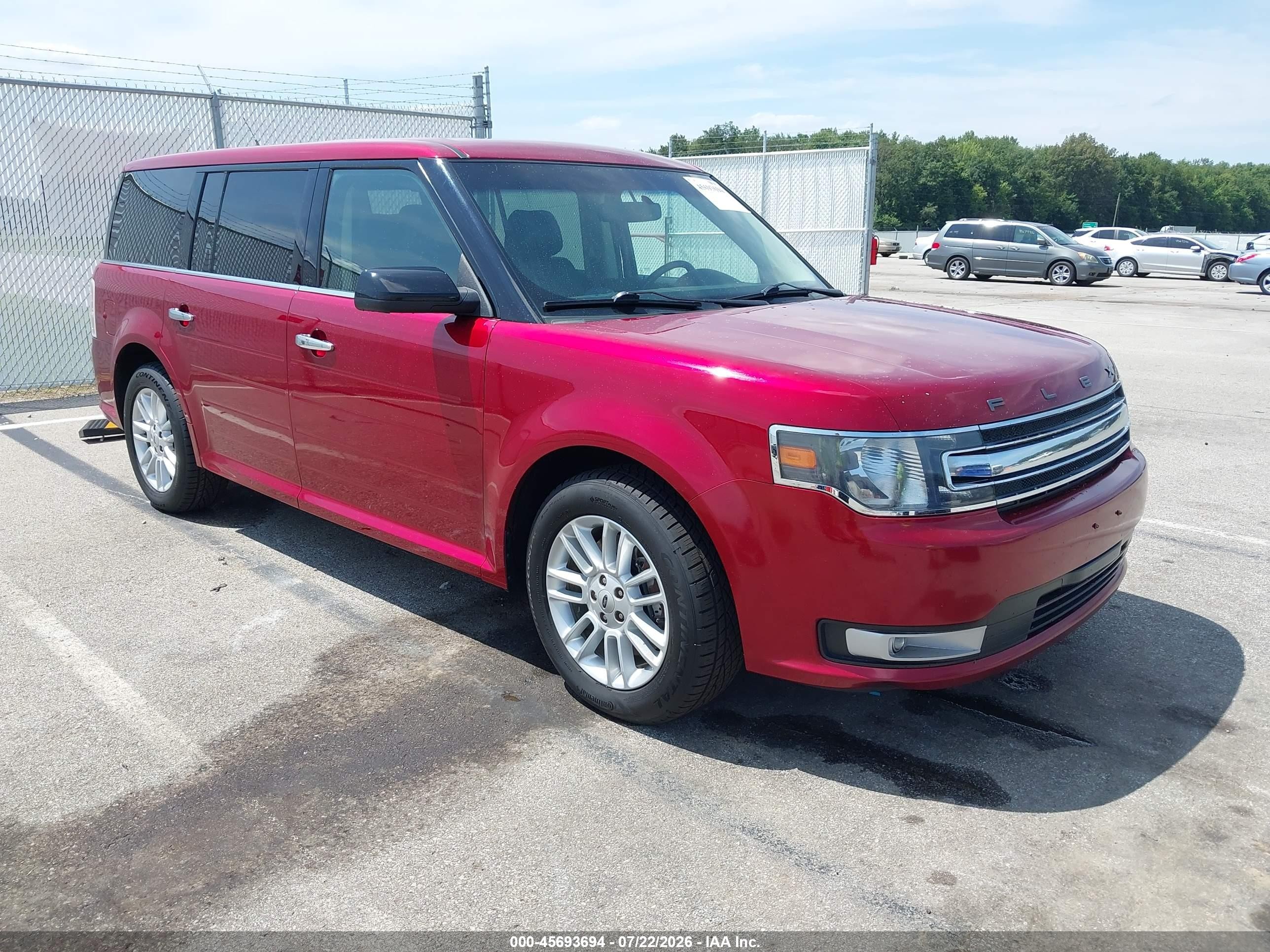 2015 Ford Flex Sel Red vin: 2FMGK5C85FBA03454