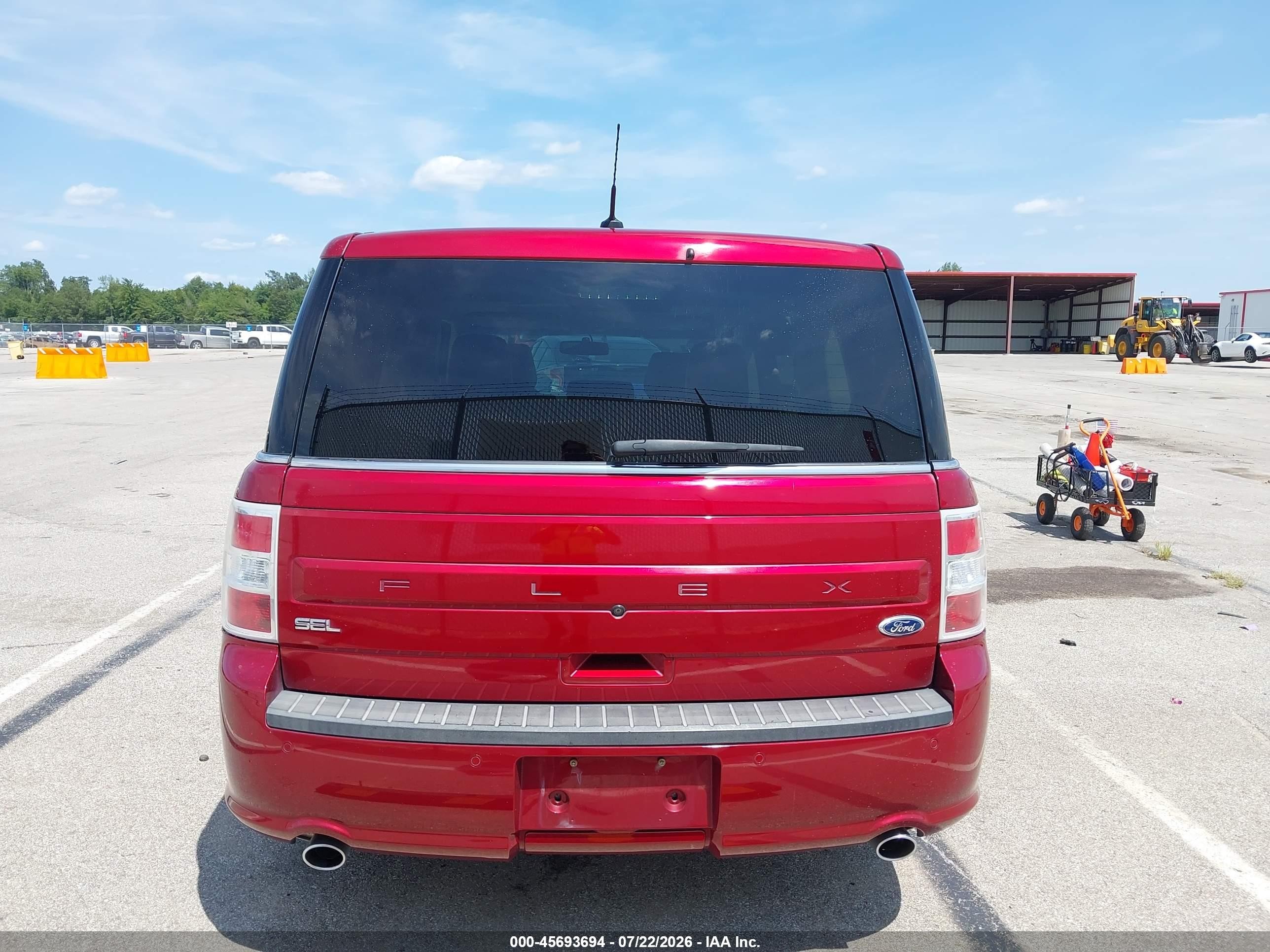 2015 Ford Flex Sel Red vin: 2FMGK5C85FBA03454