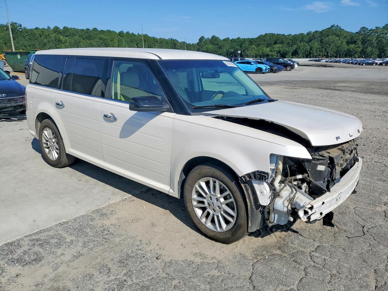 2019 Ford Flex Sel White vin: 2FMGK5C85KBA18725
