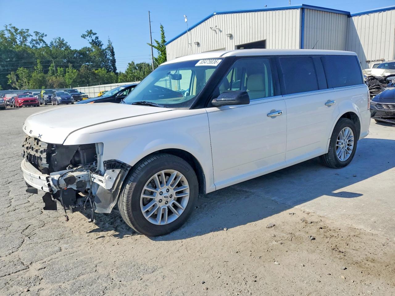 2019 Ford Flex Sel White vin: 2FMGK5C85KBA18725