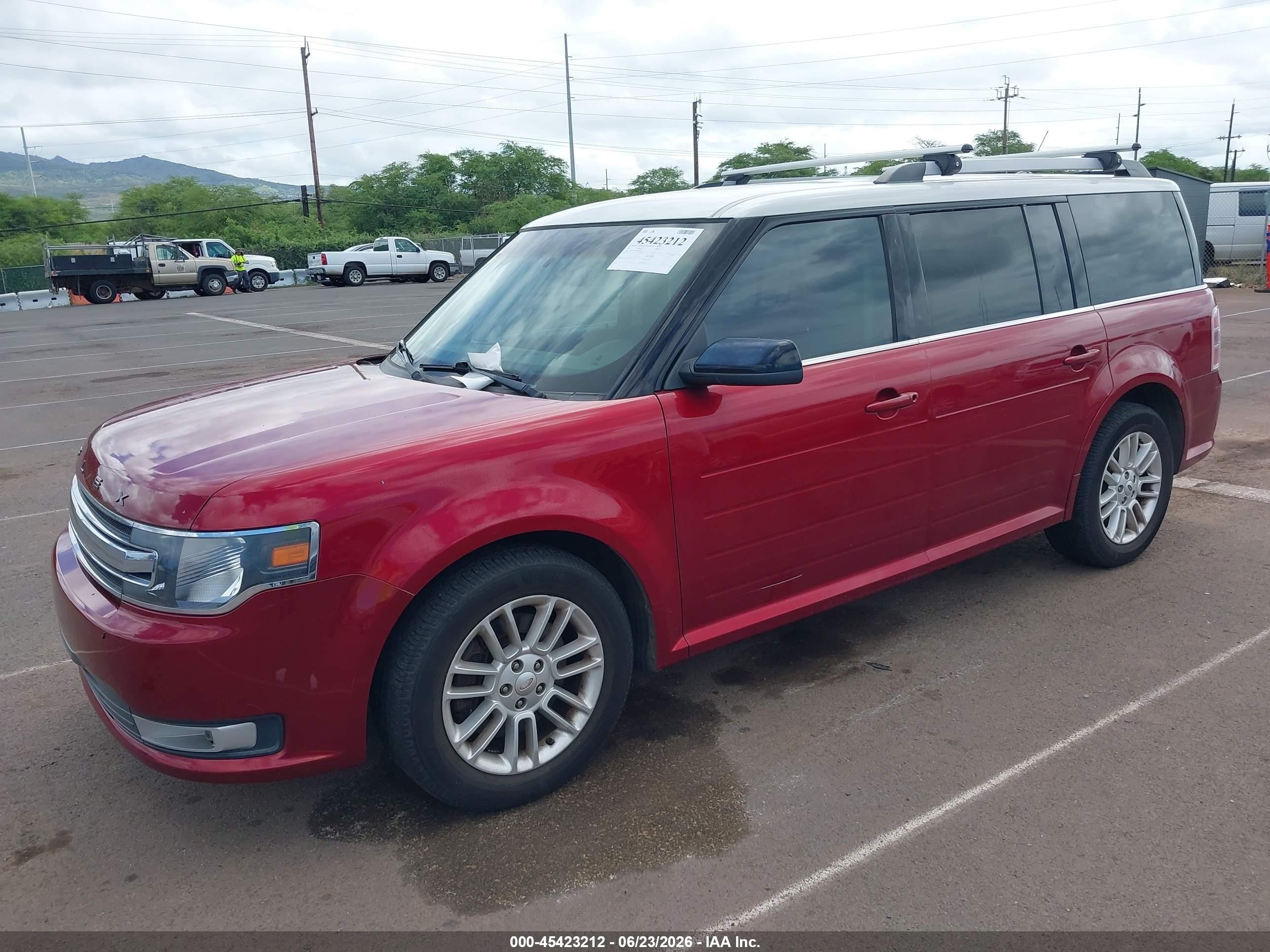 2013 Ford Flex Sel Red vin: 2FMGK5C86DBD35951