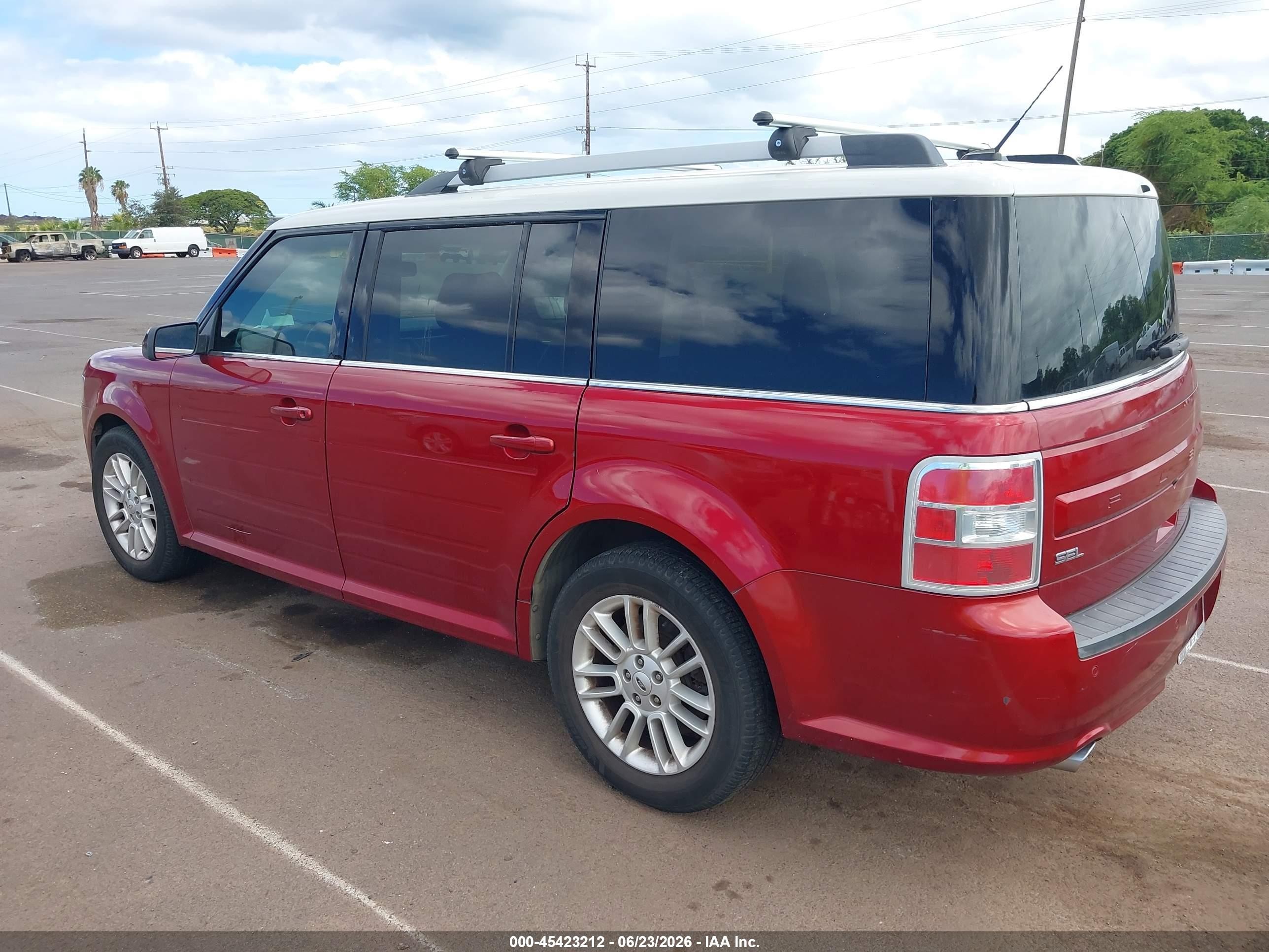 2013 Ford Flex Sel Red vin: 2FMGK5C86DBD35951
