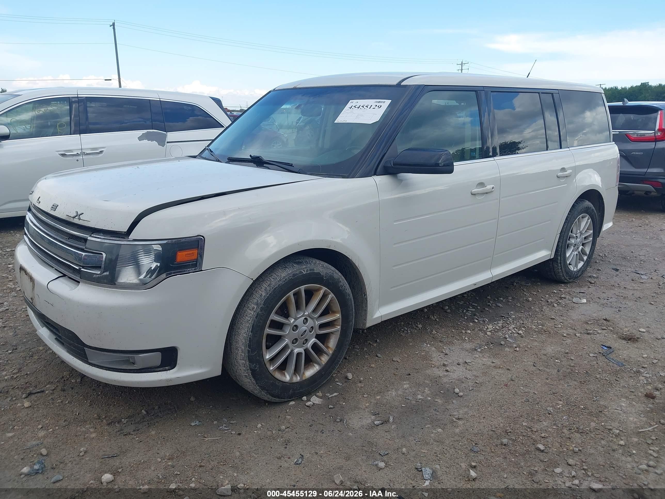 2013 Ford Flex Sel White vin: 2FMGK5C86DBD38624