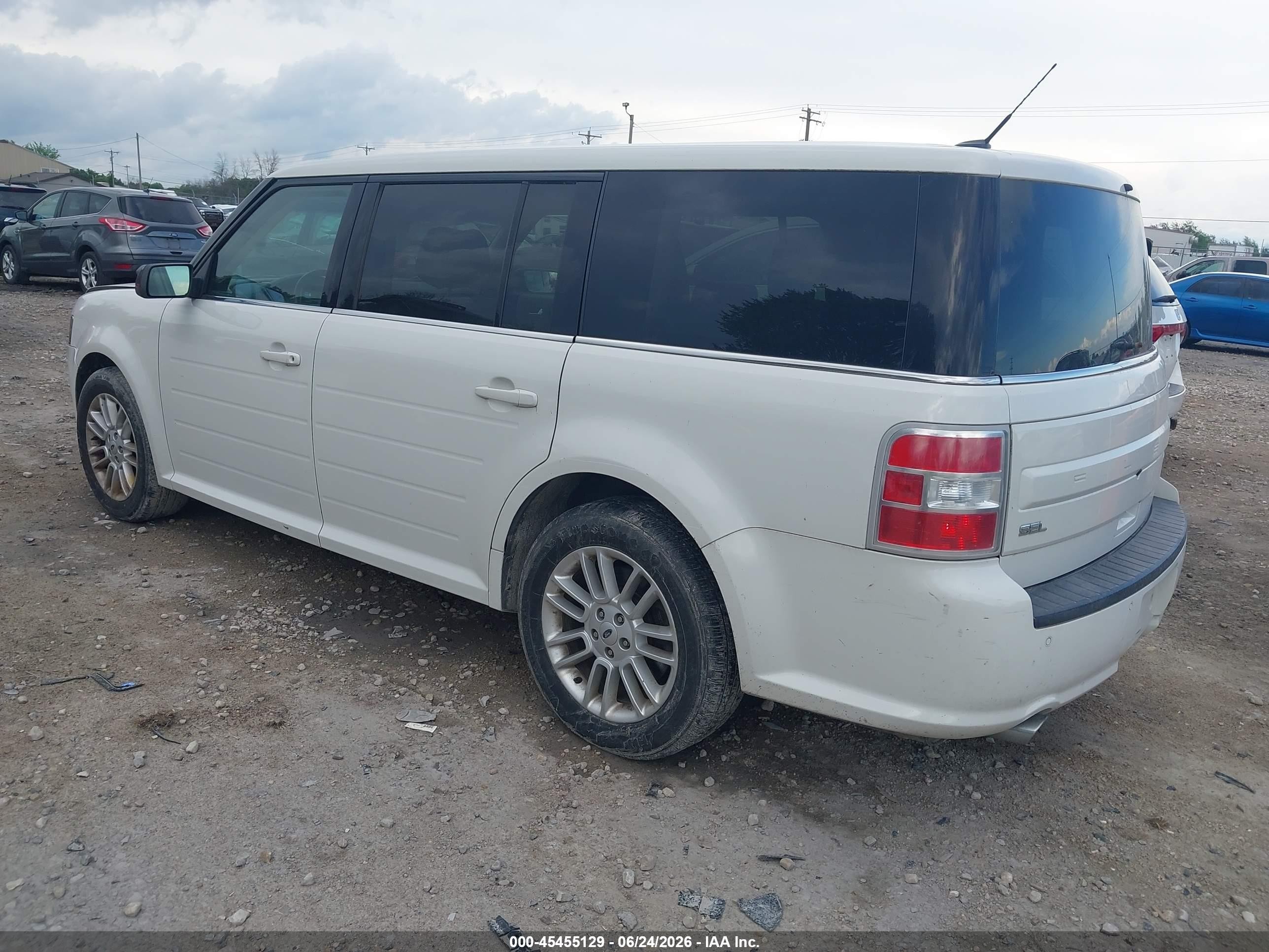 2013 Ford Flex Sel White vin: 2FMGK5C86DBD38624