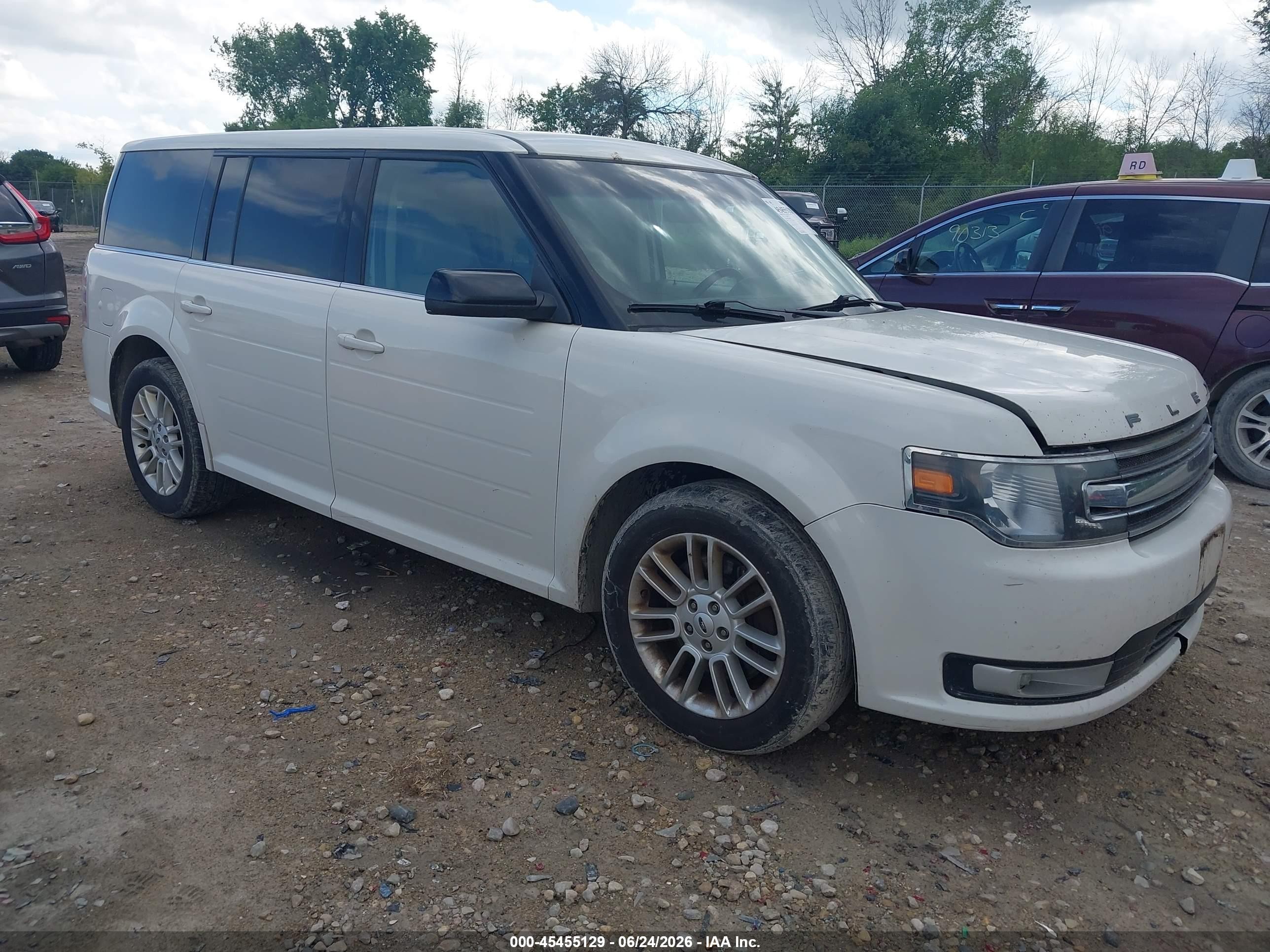 2013 Ford Flex Sel White vin: 2FMGK5C86DBD38624