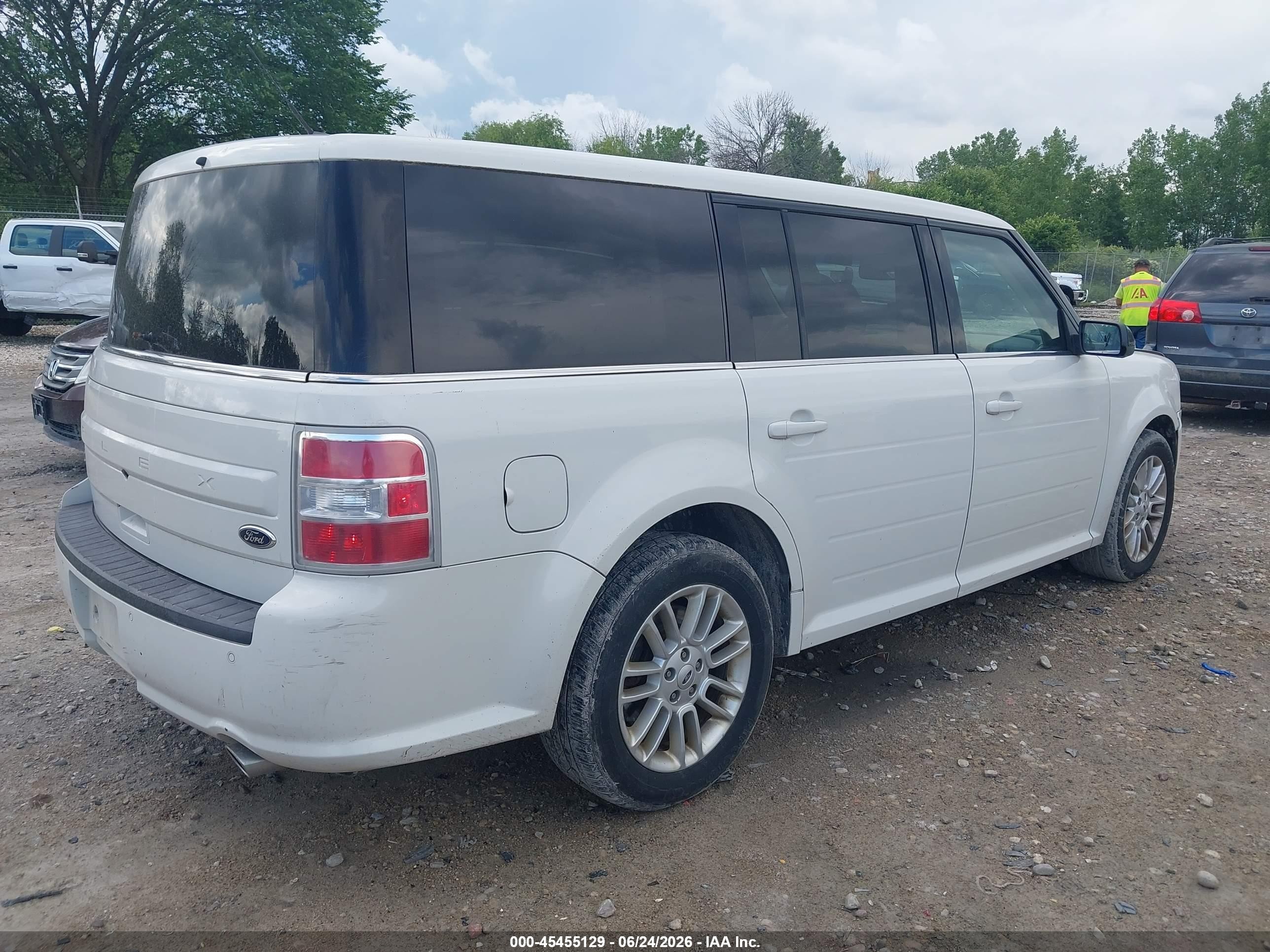2013 Ford Flex Sel White vin: 2FMGK5C86DBD38624
