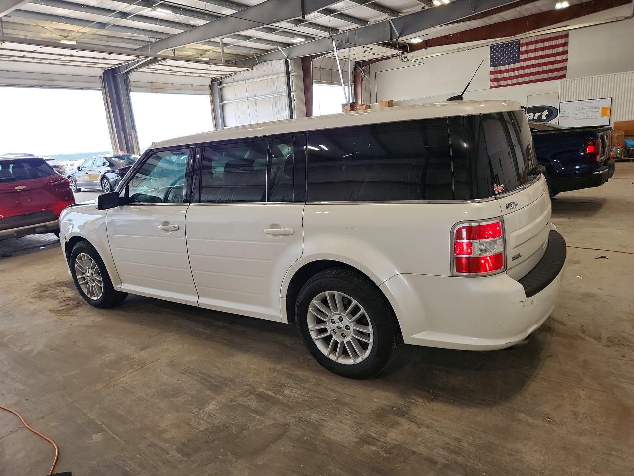 2014 Ford Flex Sel White vin: 2FMGK5C86EBD43758