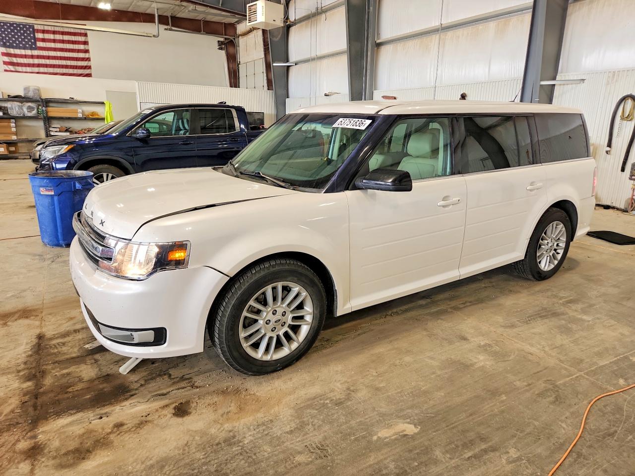 2014 Ford Flex Sel White vin: 2FMGK5C86EBD43758
