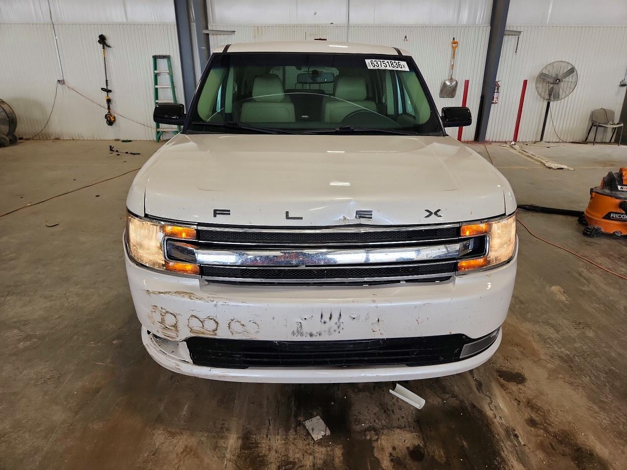 2014 Ford Flex Sel White vin: 2FMGK5C86EBD43758