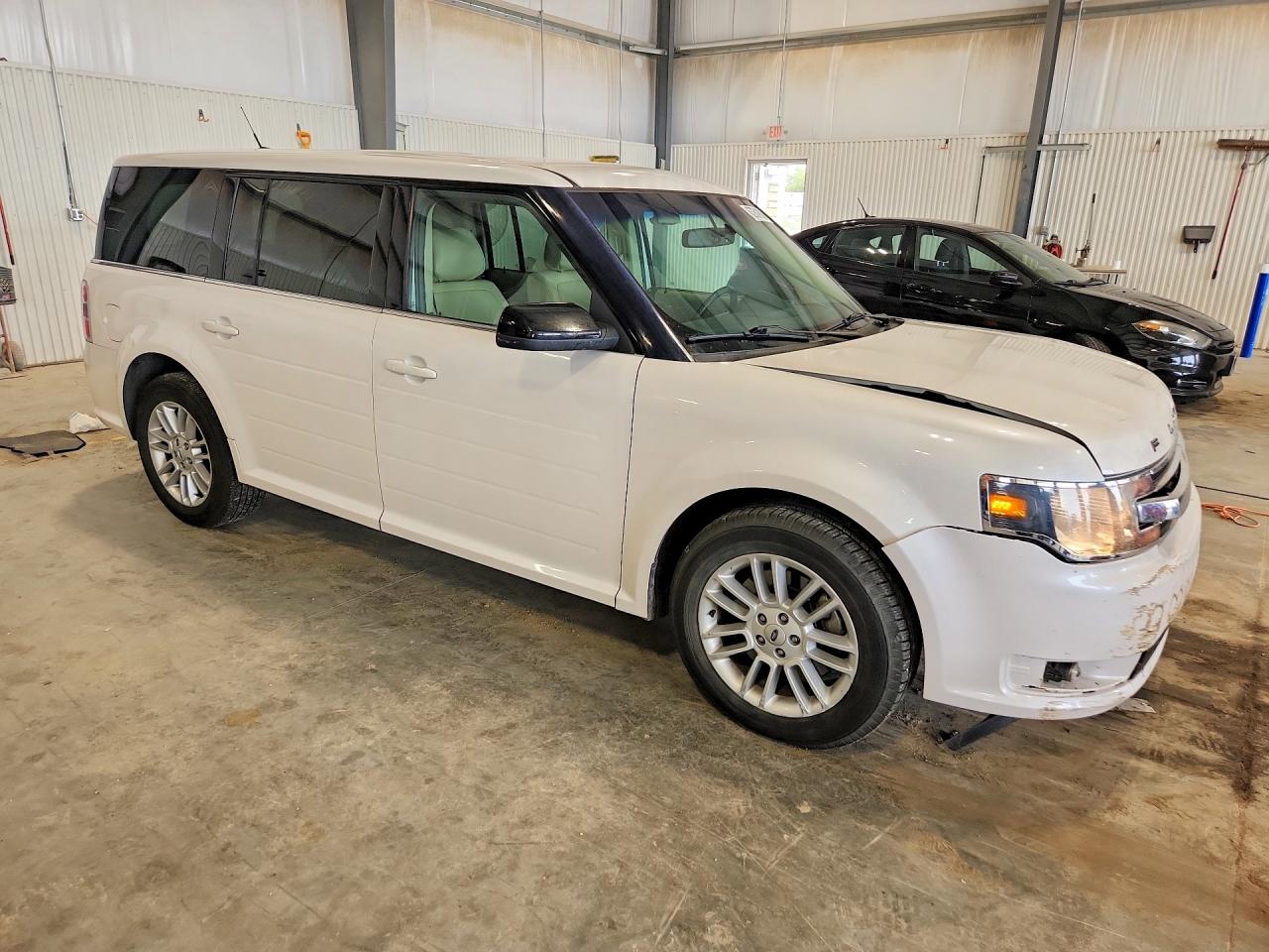 2014 Ford Flex Sel White vin: 2FMGK5C86EBD43758