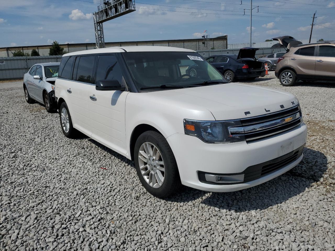 2018 Ford Flex Sel White vin: 2FMGK5C86JBA19199