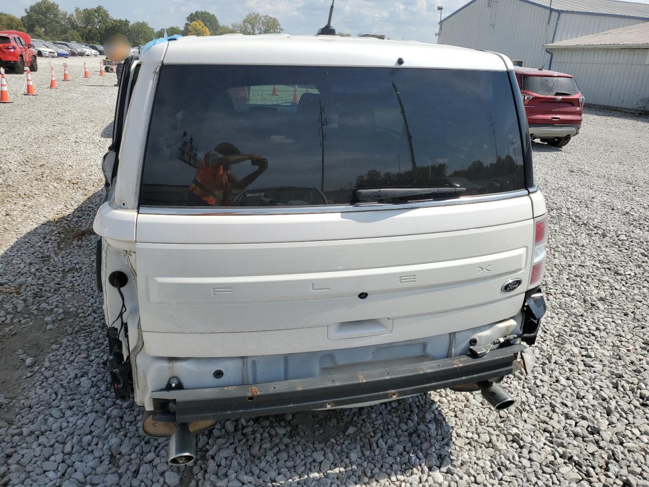 2018 Ford Flex Sel White vin: 2FMGK5C86JBA19199