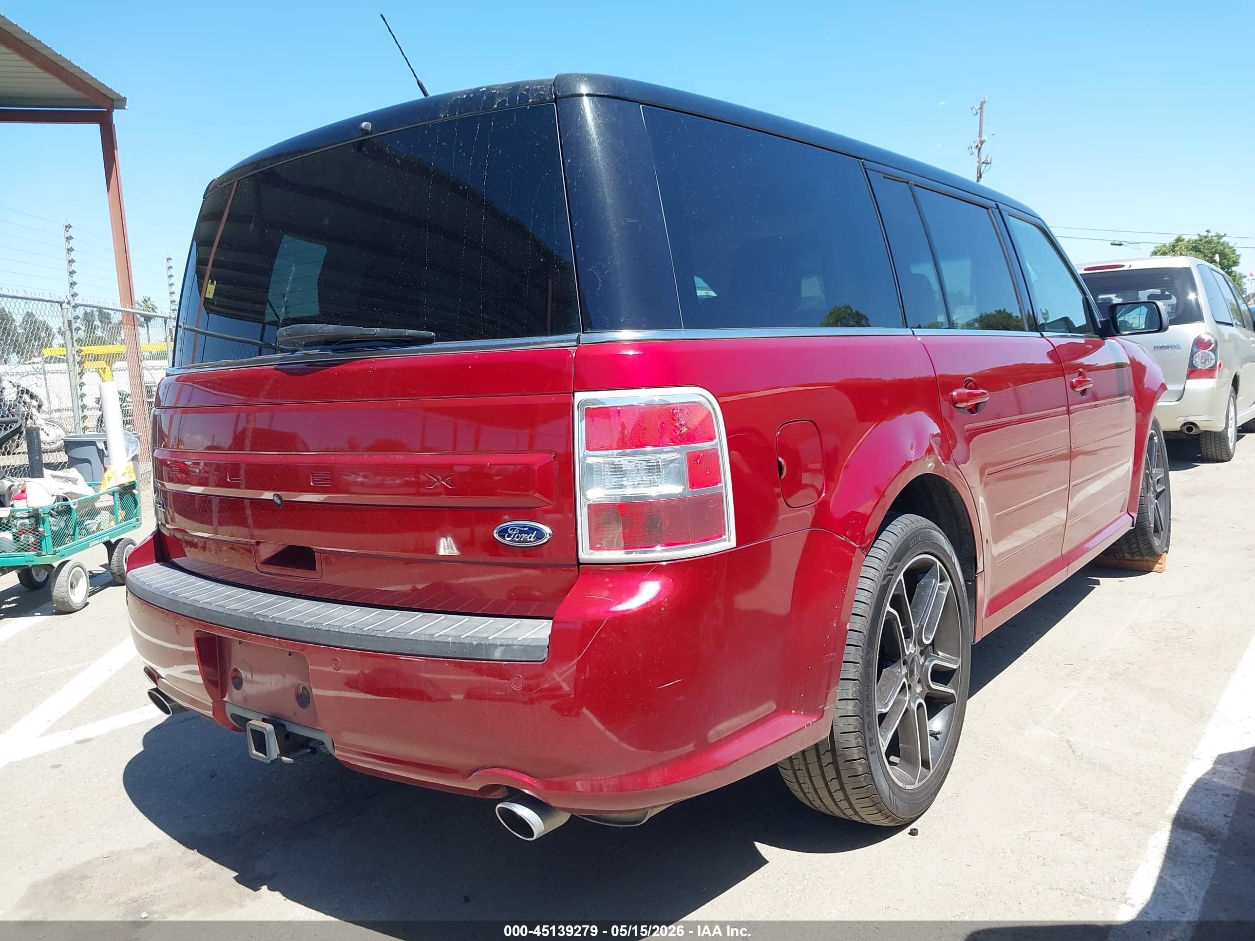 2014 Ford Flex Sel Red vin: 2FMGK5C87EBD10431