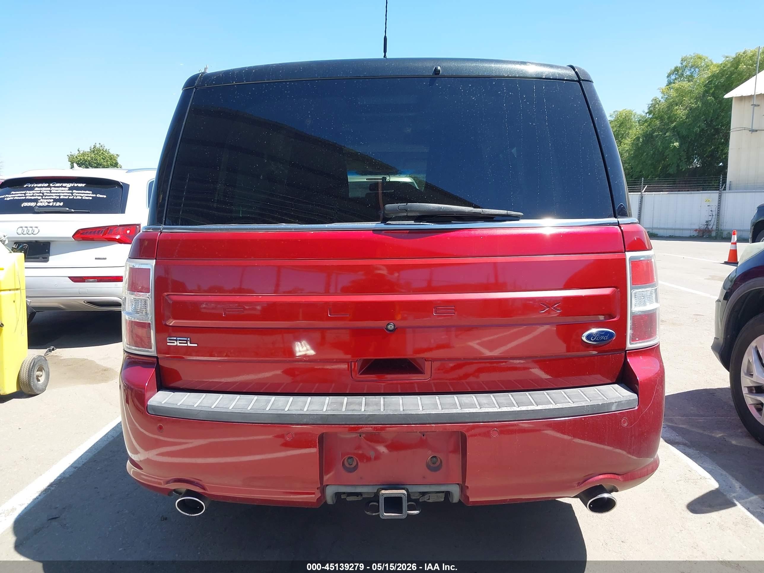 2014 Ford Flex Sel Red vin: 2FMGK5C87EBD10431
