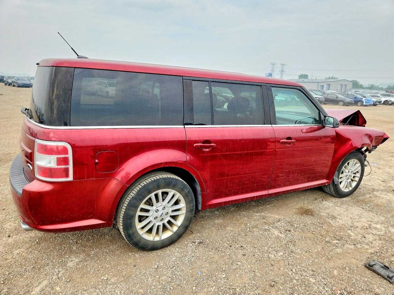 2014 Ford Flex Sel Burgundy vin: 2FMGK5C87EBD15922