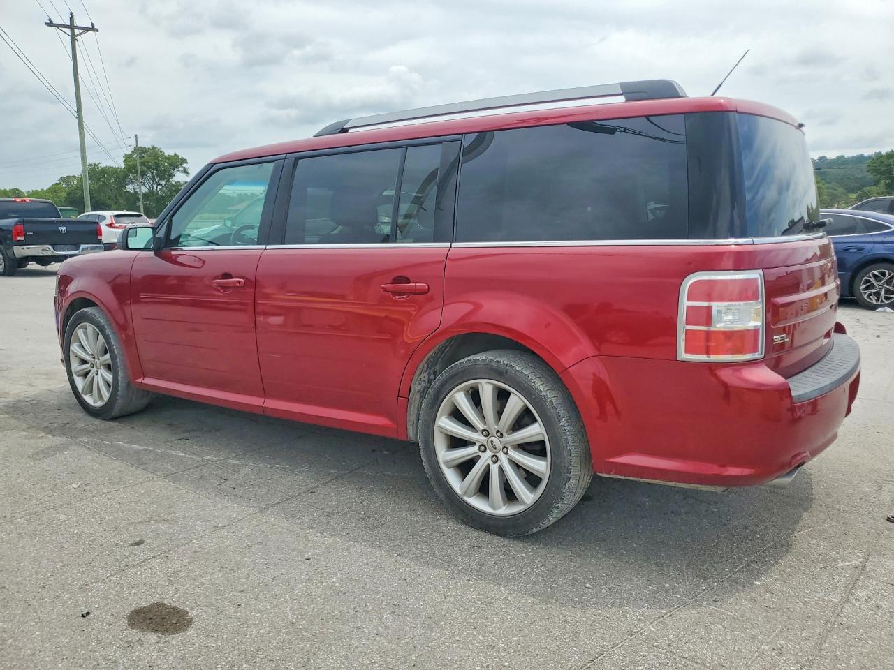 2014 Ford Flex Sel Red vin: 2FMGK5C87EBD24474