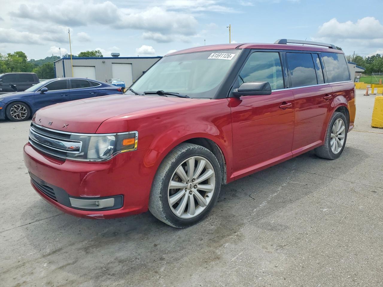 2014 Ford Flex Sel Red vin: 2FMGK5C87EBD24474