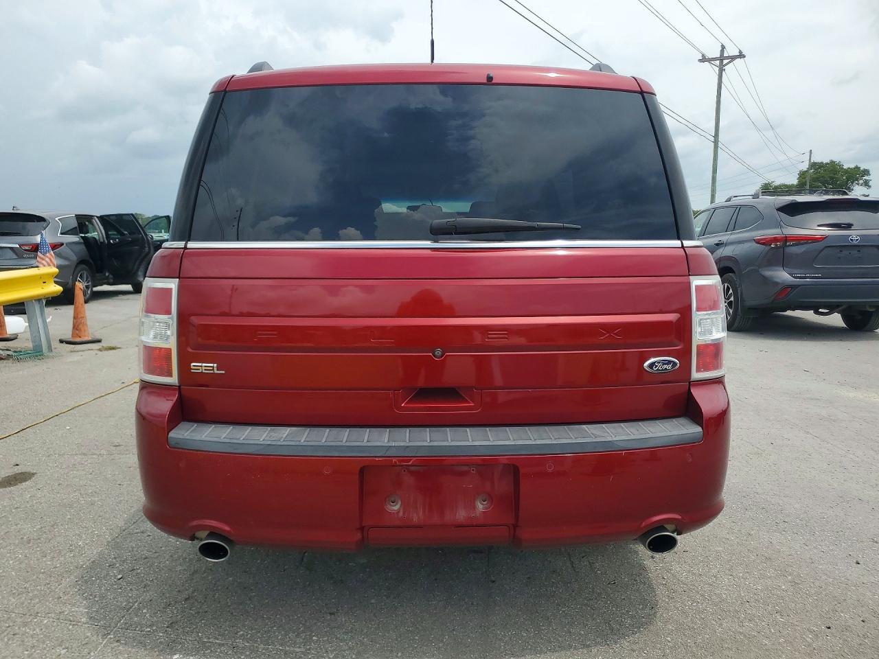 2014 Ford Flex Sel Red vin: 2FMGK5C87EBD24474