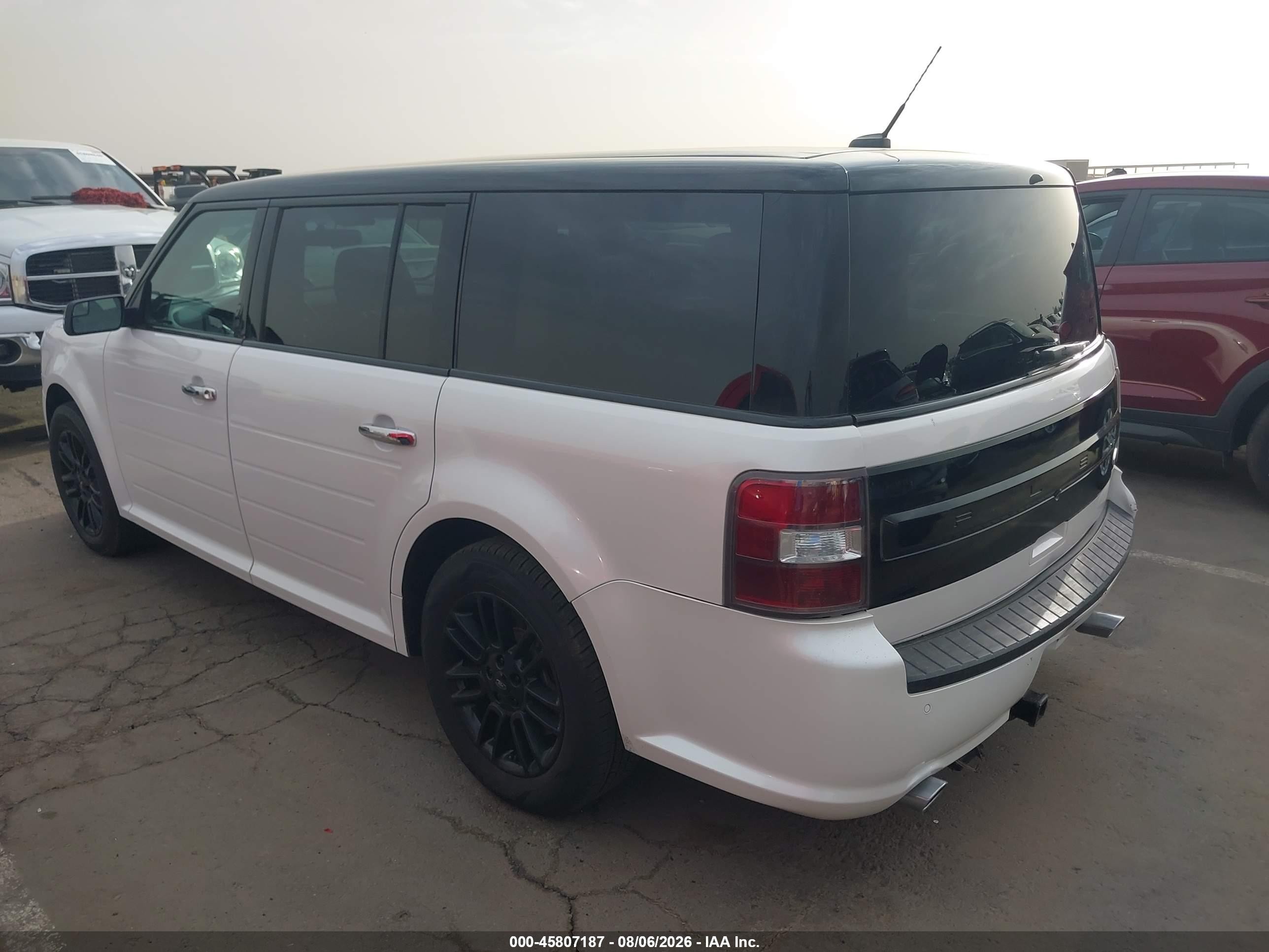 2015 Ford Flex Sel White vin: 2FMGK5C87FBA03293