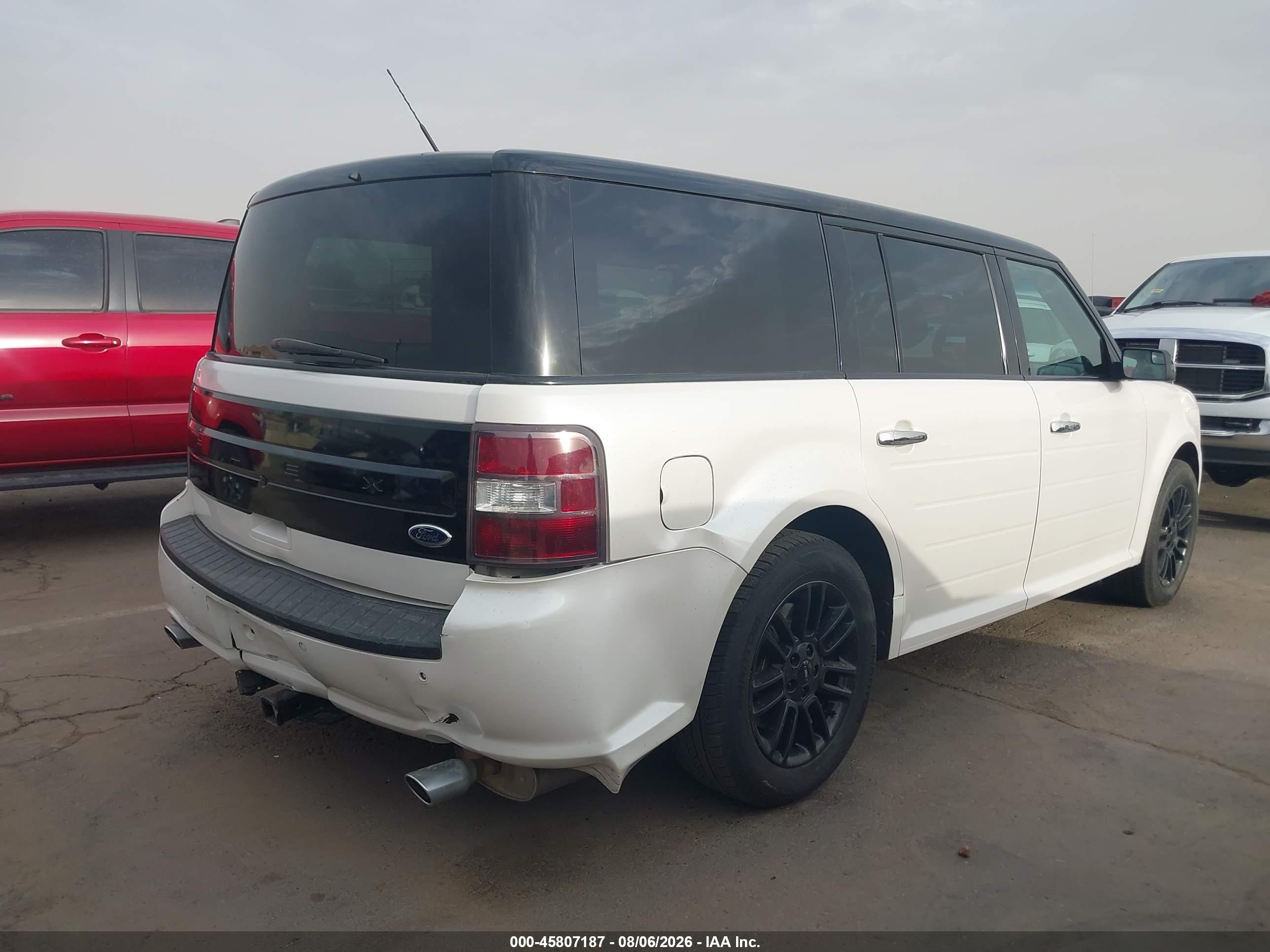 2015 Ford Flex Sel White vin: 2FMGK5C87FBA03293