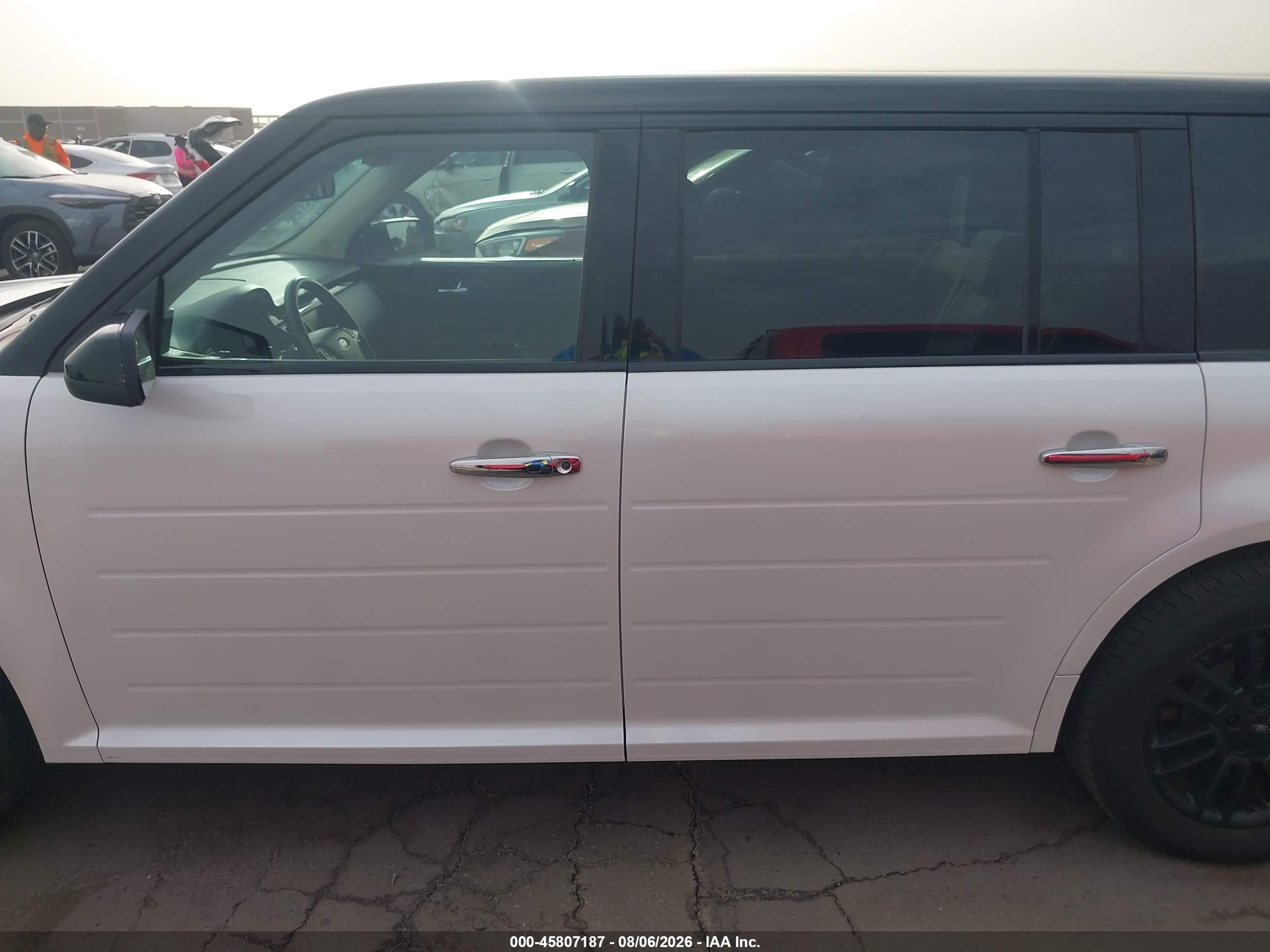 2015 Ford Flex Sel White vin: 2FMGK5C87FBA03293