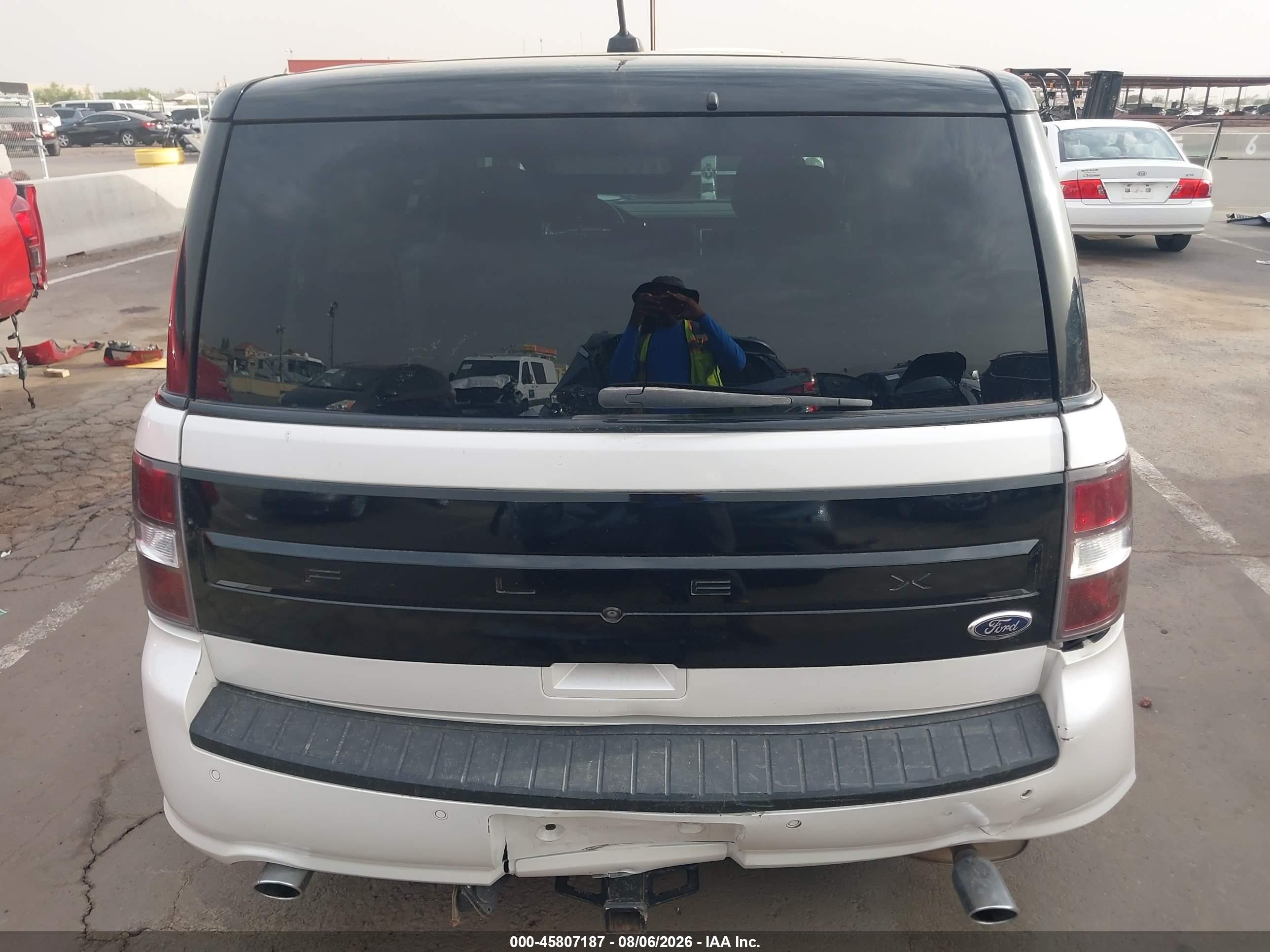 2015 Ford Flex Sel White vin: 2FMGK5C87FBA03293