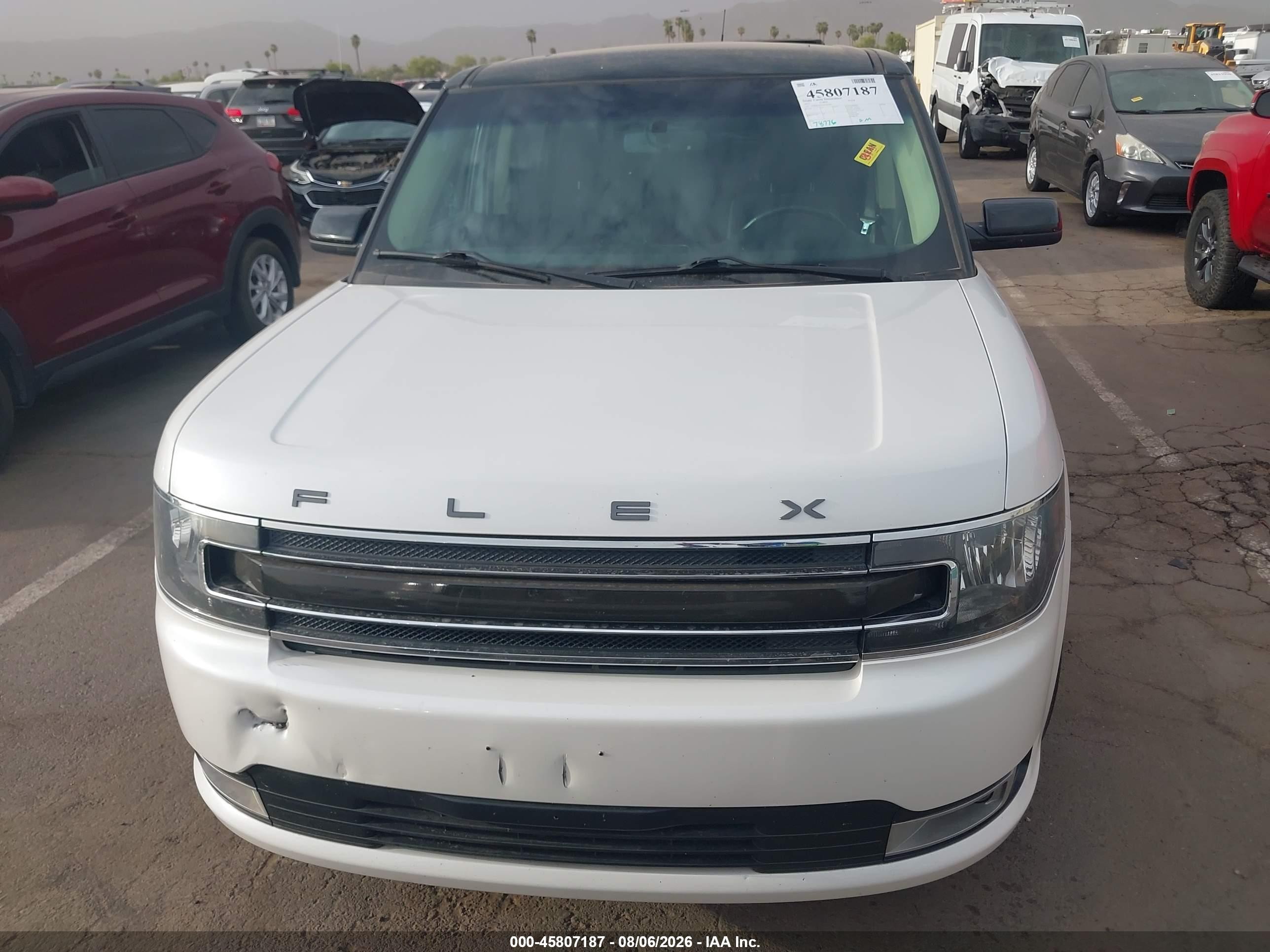 2015 Ford Flex Sel White vin: 2FMGK5C87FBA03293