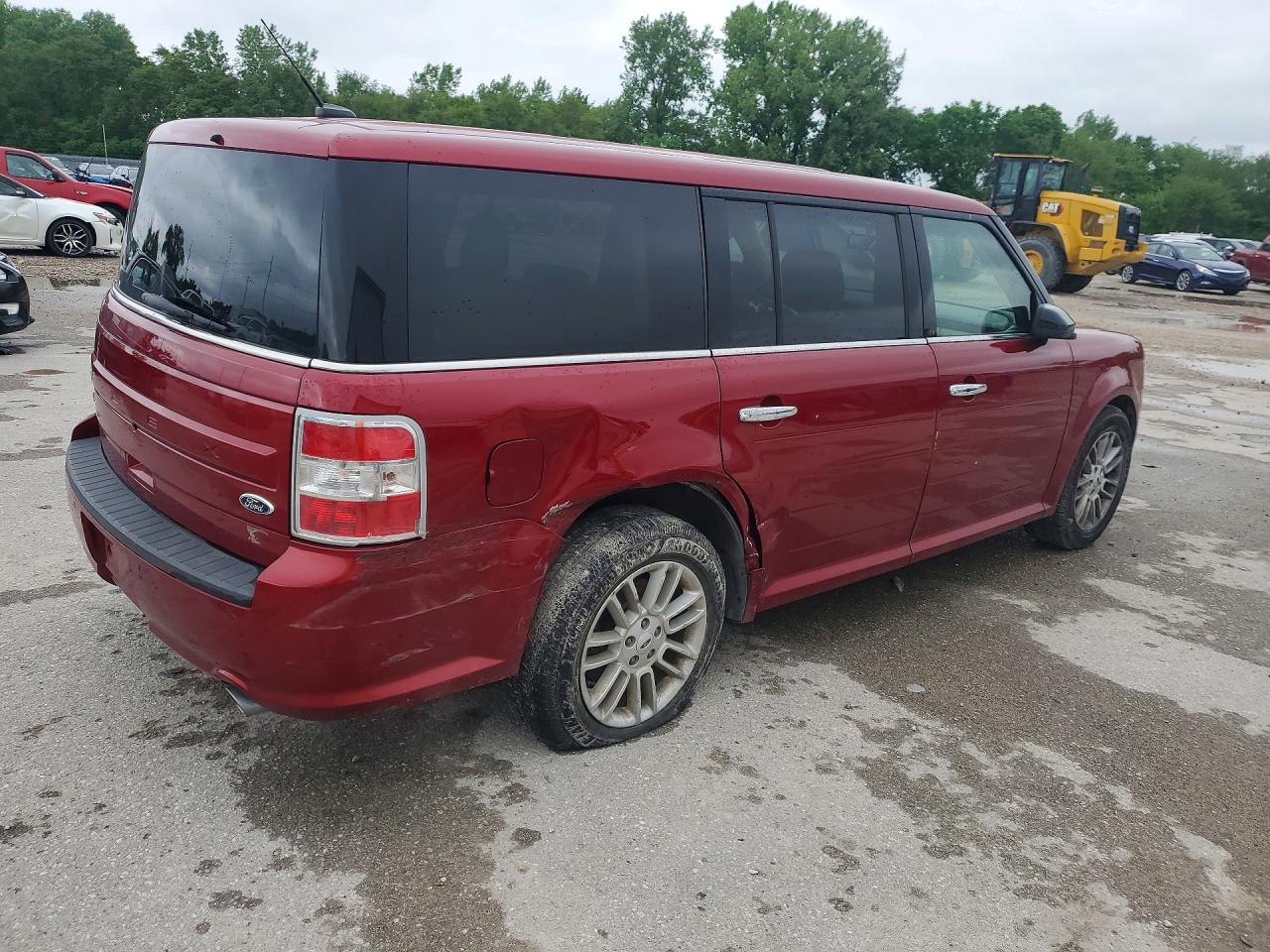 2015 Ford Flex Sel Maroon vin: 2FMGK5C87FBA09059