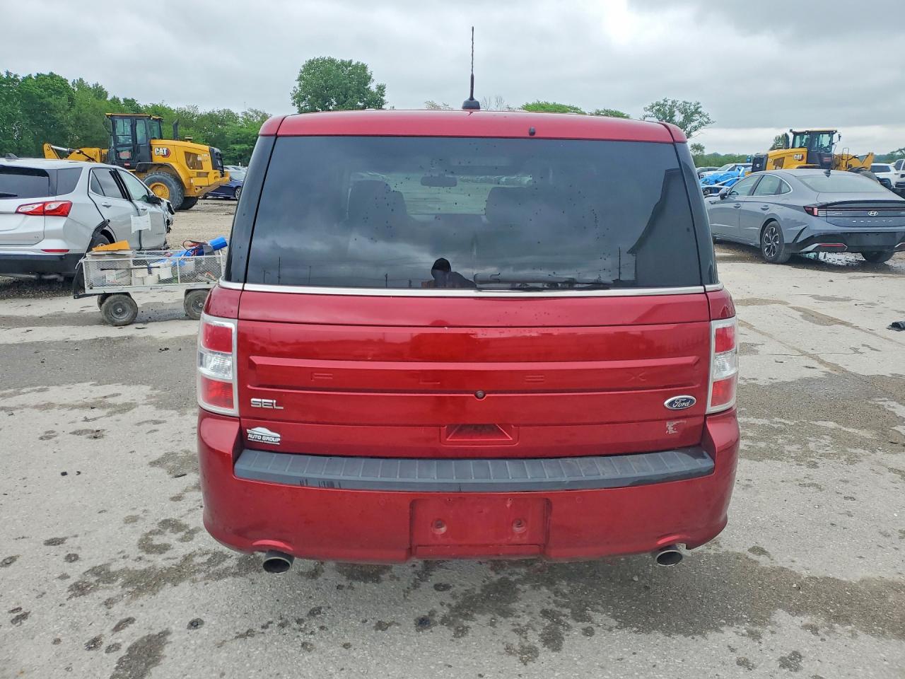 2015 Ford Flex Sel Maroon vin: 2FMGK5C87FBA09059