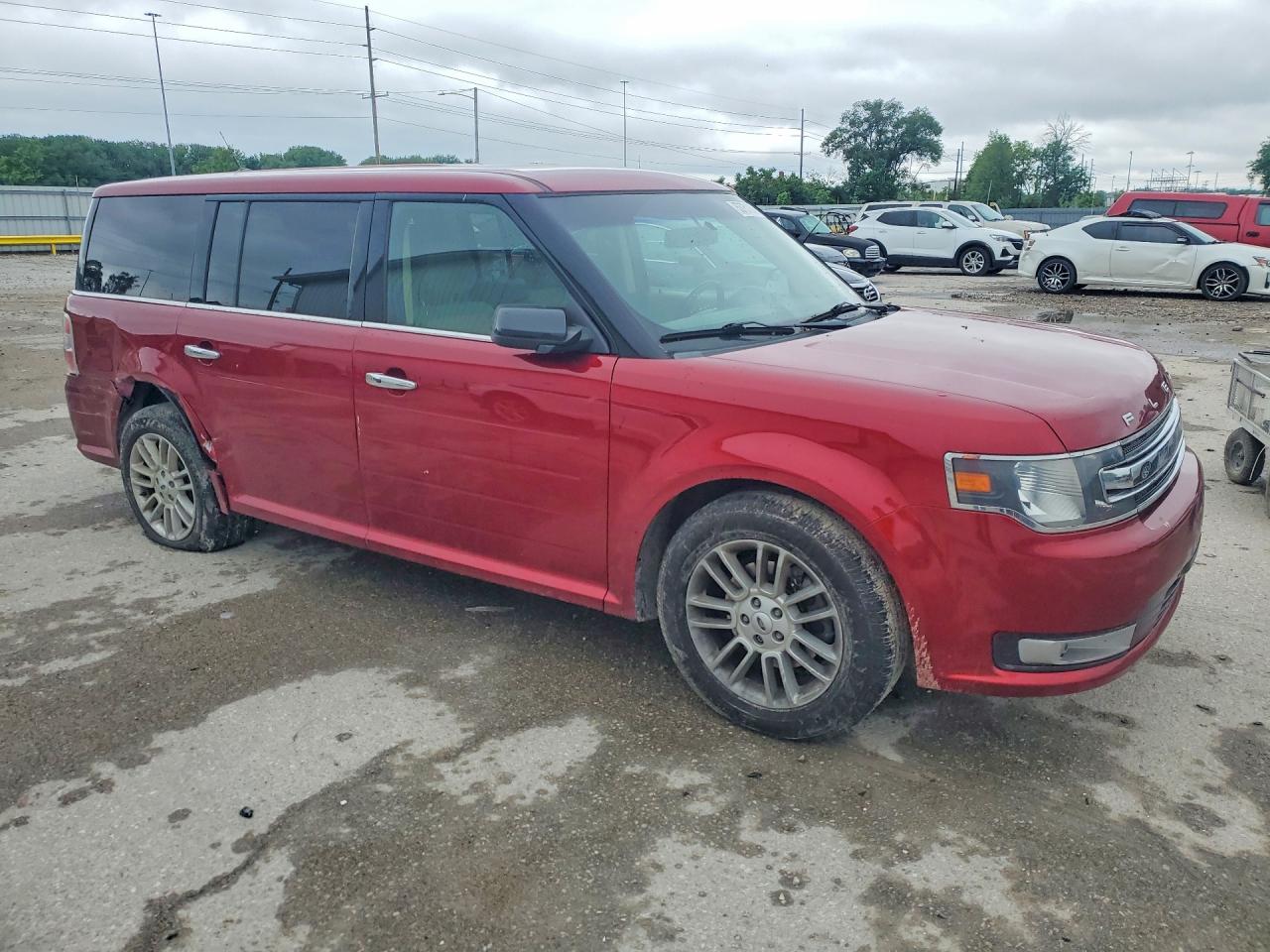 2015 Ford Flex Sel Maroon vin: 2FMGK5C87FBA09059