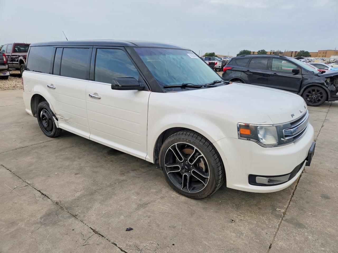 2015 Ford Flex Sel White vin: 2FMGK5C87FBA12236