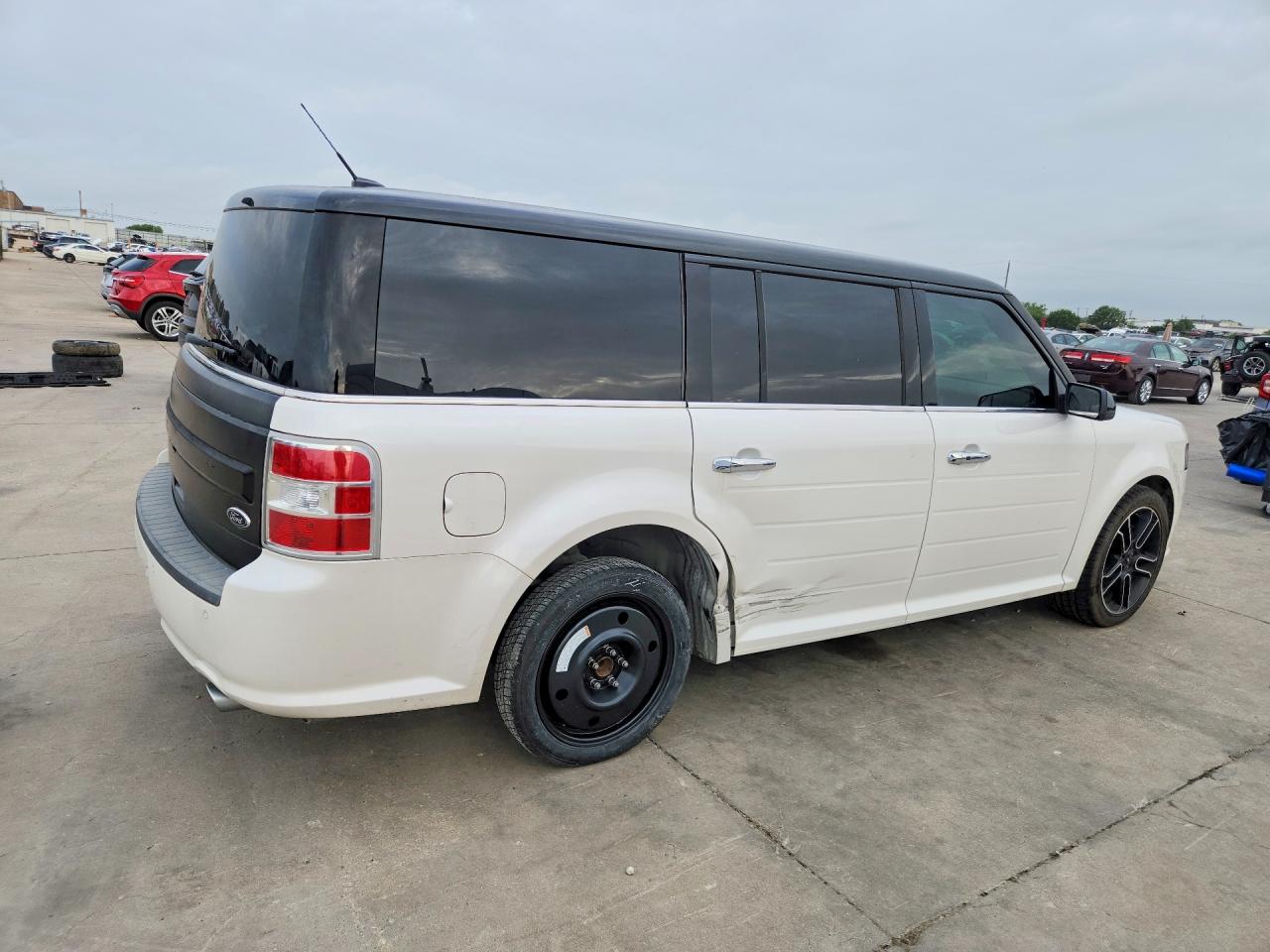 2015 Ford Flex Sel White vin: 2FMGK5C87FBA12236