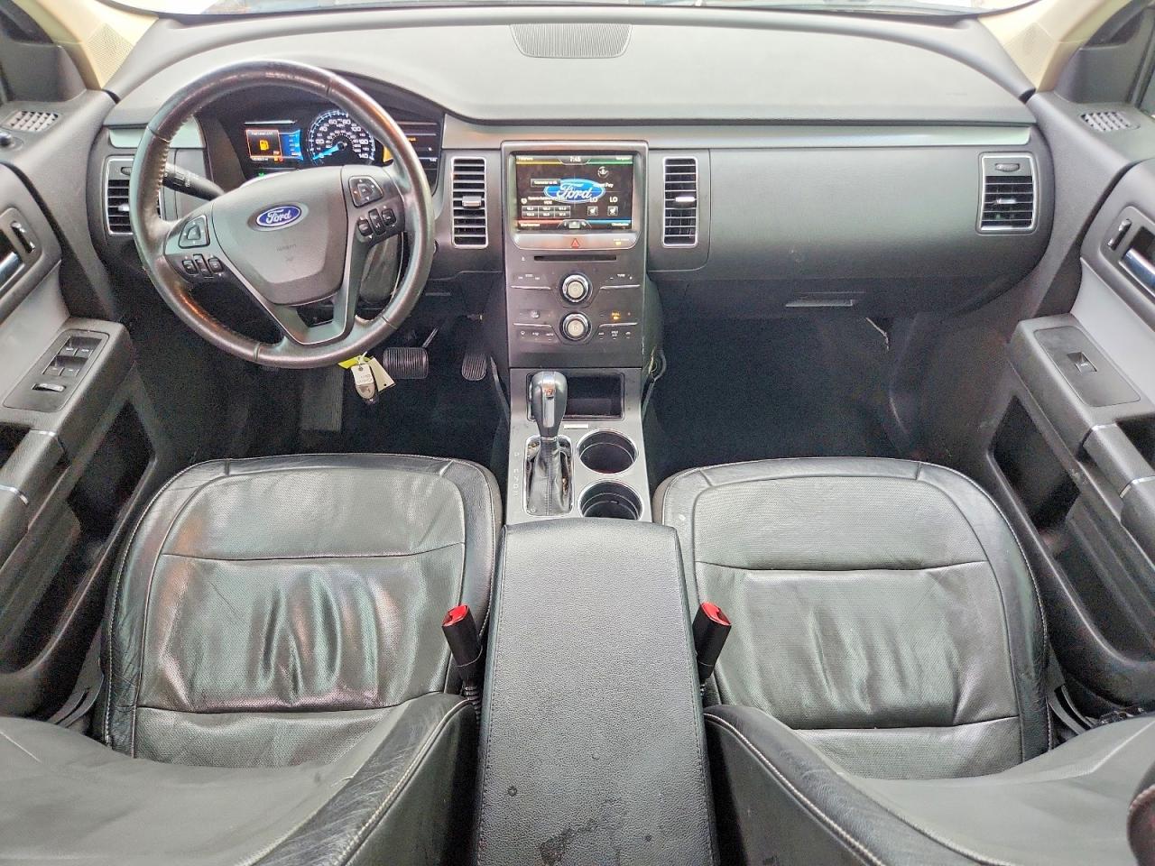 2015 Ford Flex Sel White vin: 2FMGK5C87FBA12236