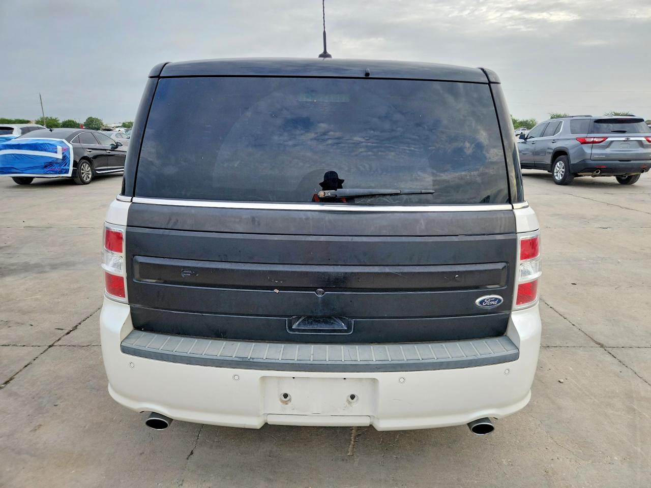 2015 Ford Flex Sel White vin: 2FMGK5C87FBA12236