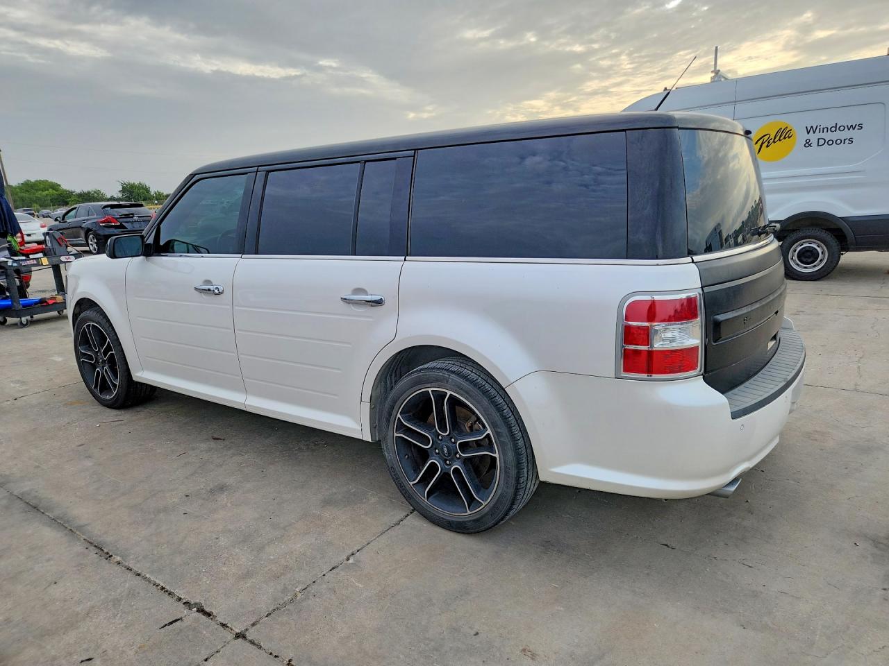 2015 Ford Flex Sel White vin: 2FMGK5C87FBA12236