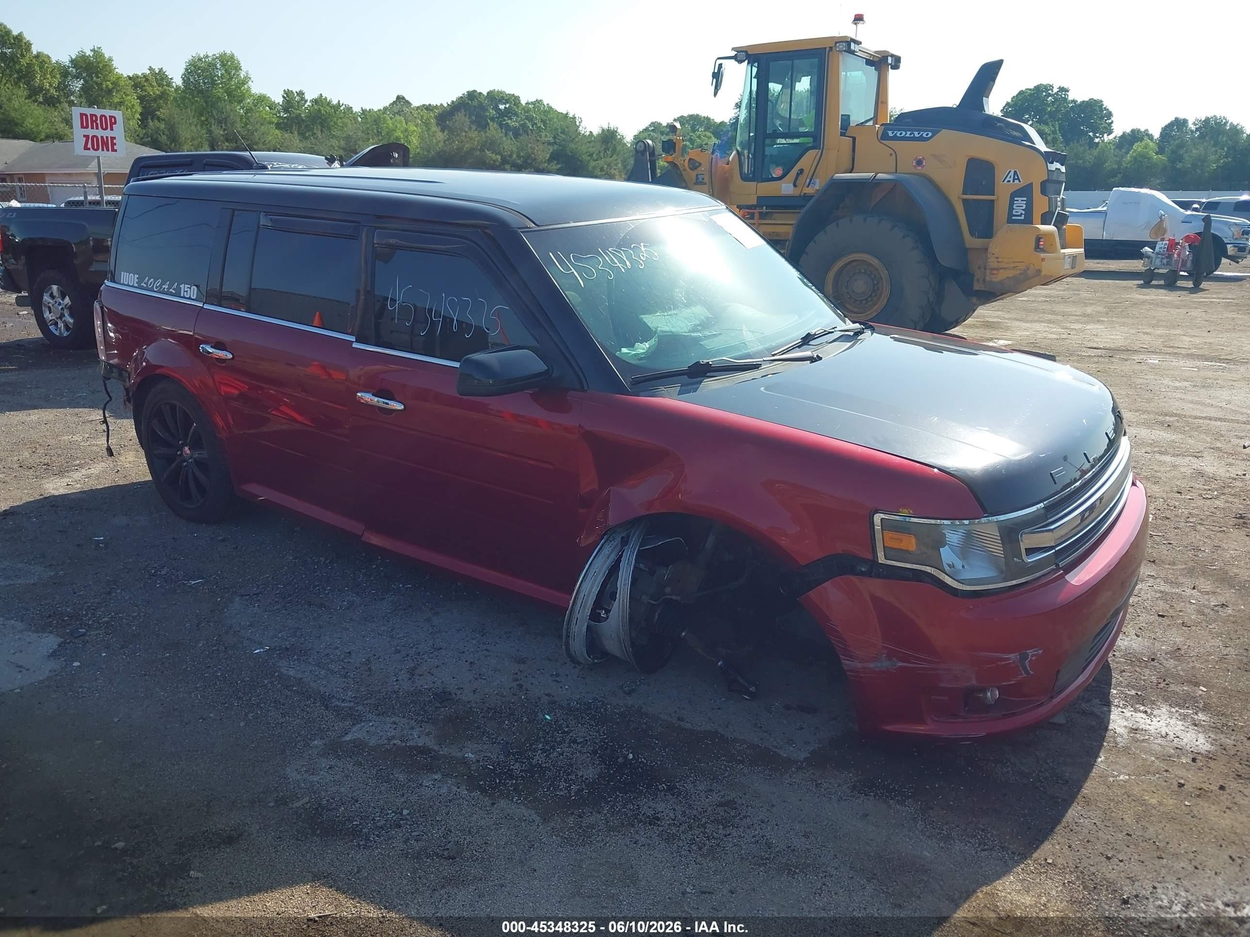 2013 Ford Flex Sel Red vin: 2FMGK5C88DBD02725