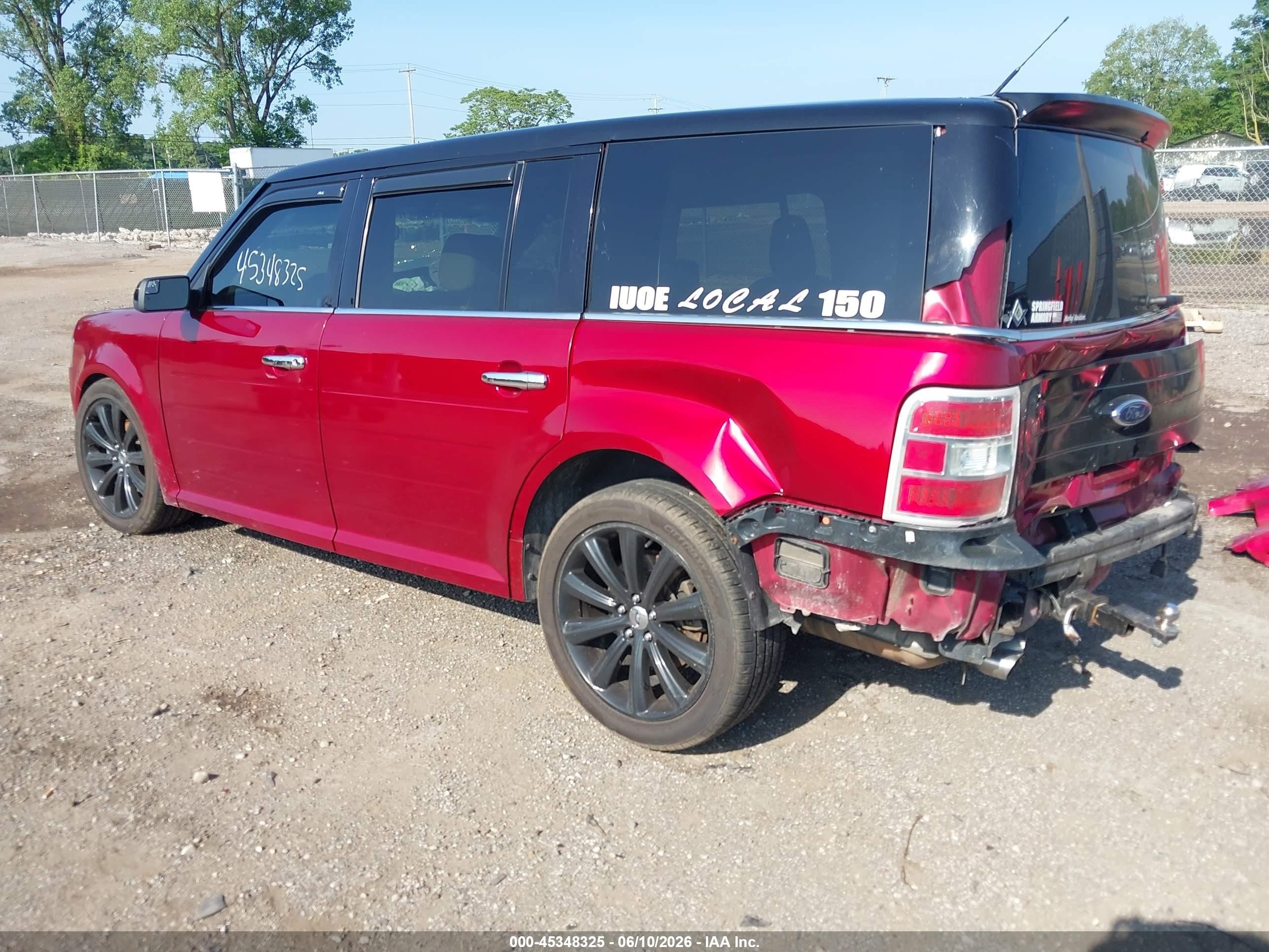 2013 Ford Flex Sel Red vin: 2FMGK5C88DBD02725