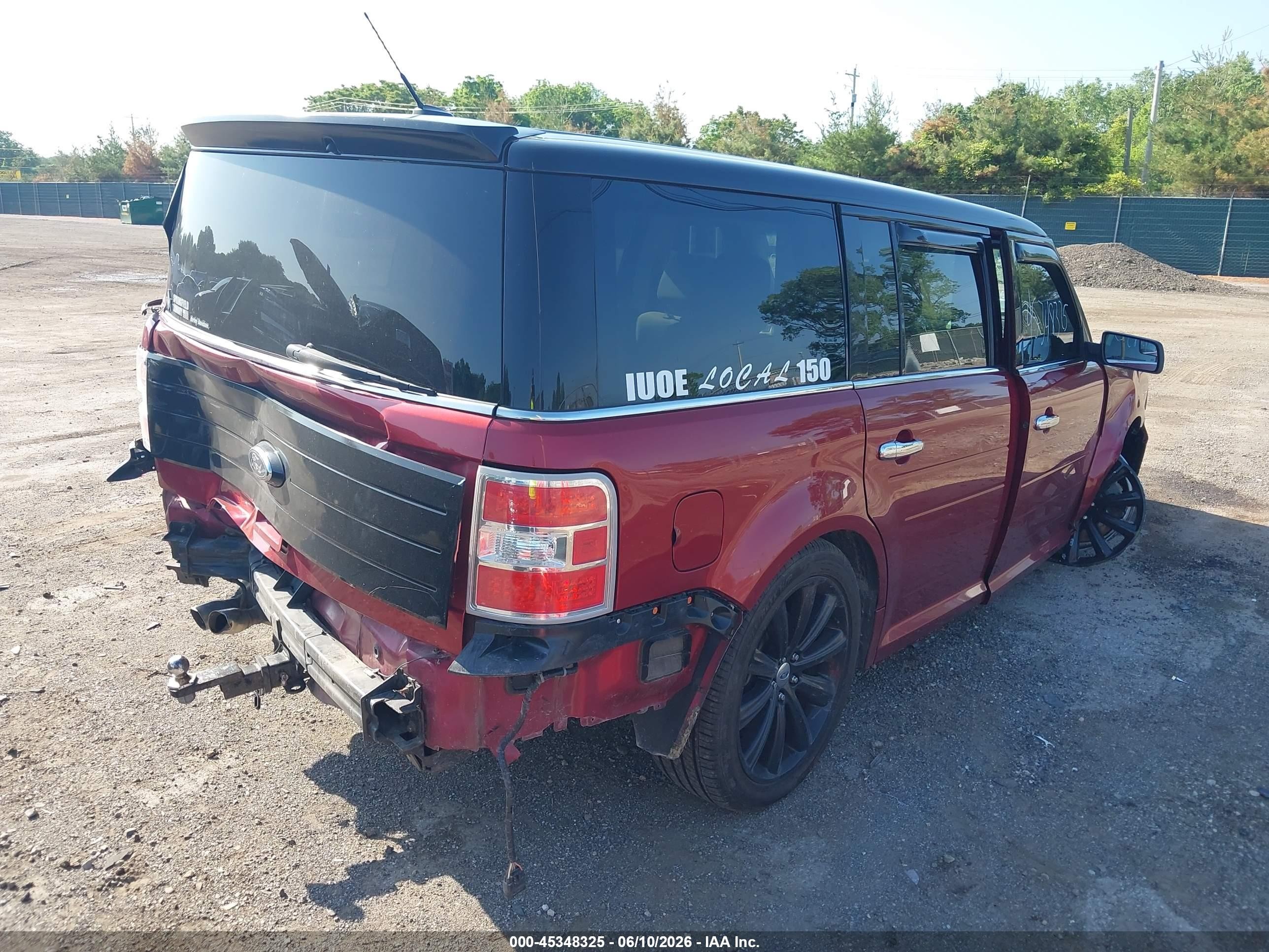 2013 Ford Flex Sel Red vin: 2FMGK5C88DBD02725