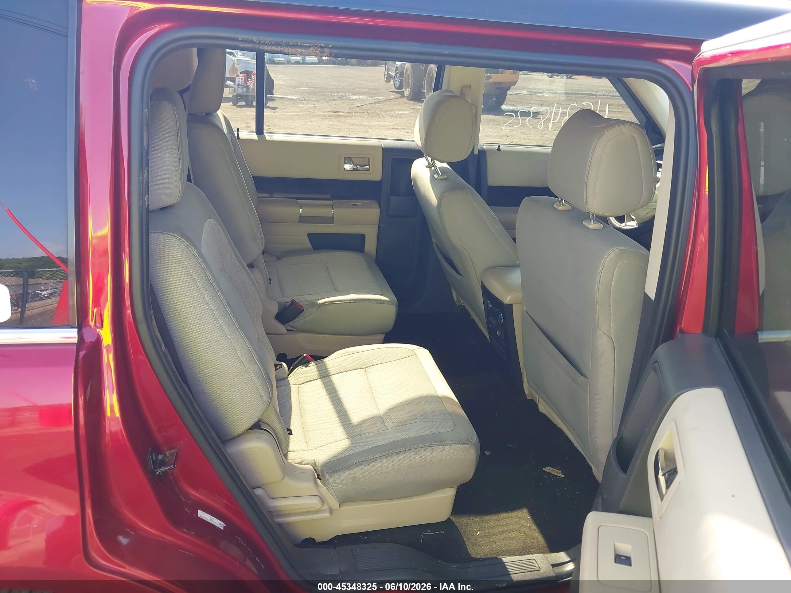 2013 Ford Flex Sel Red vin: 2FMGK5C88DBD02725